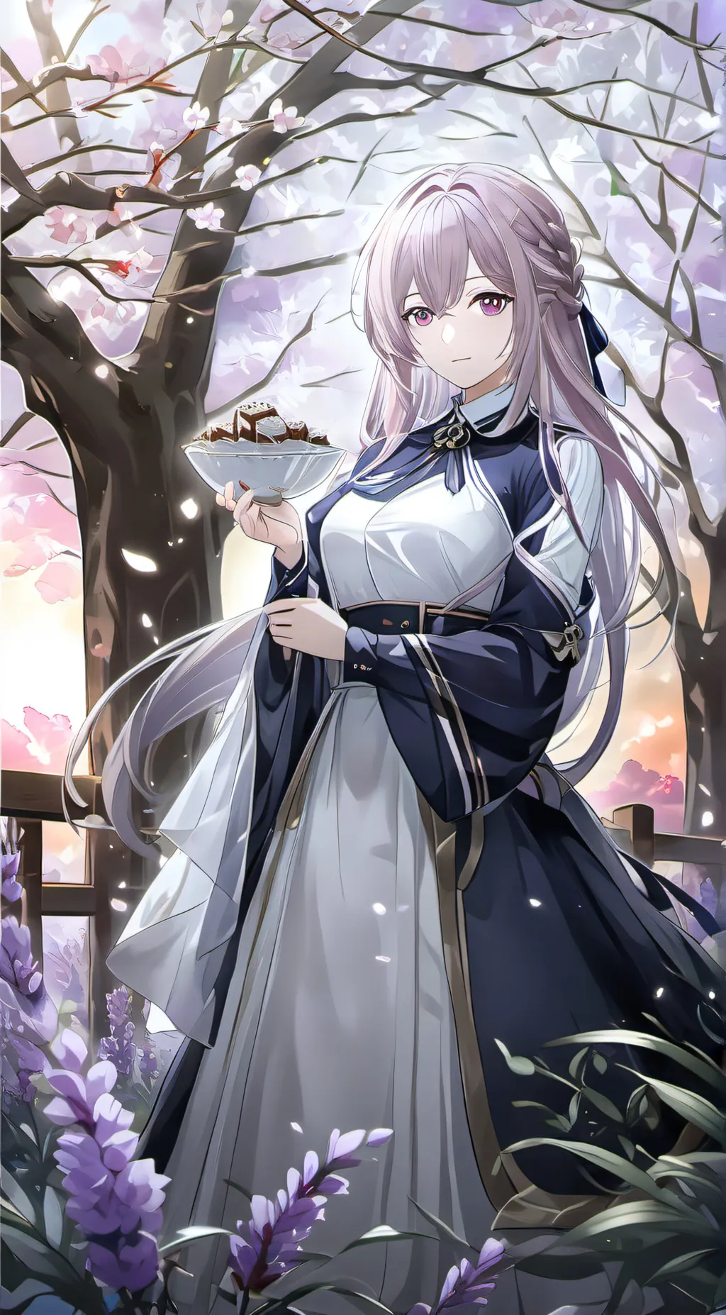 ai character: Lavender  background