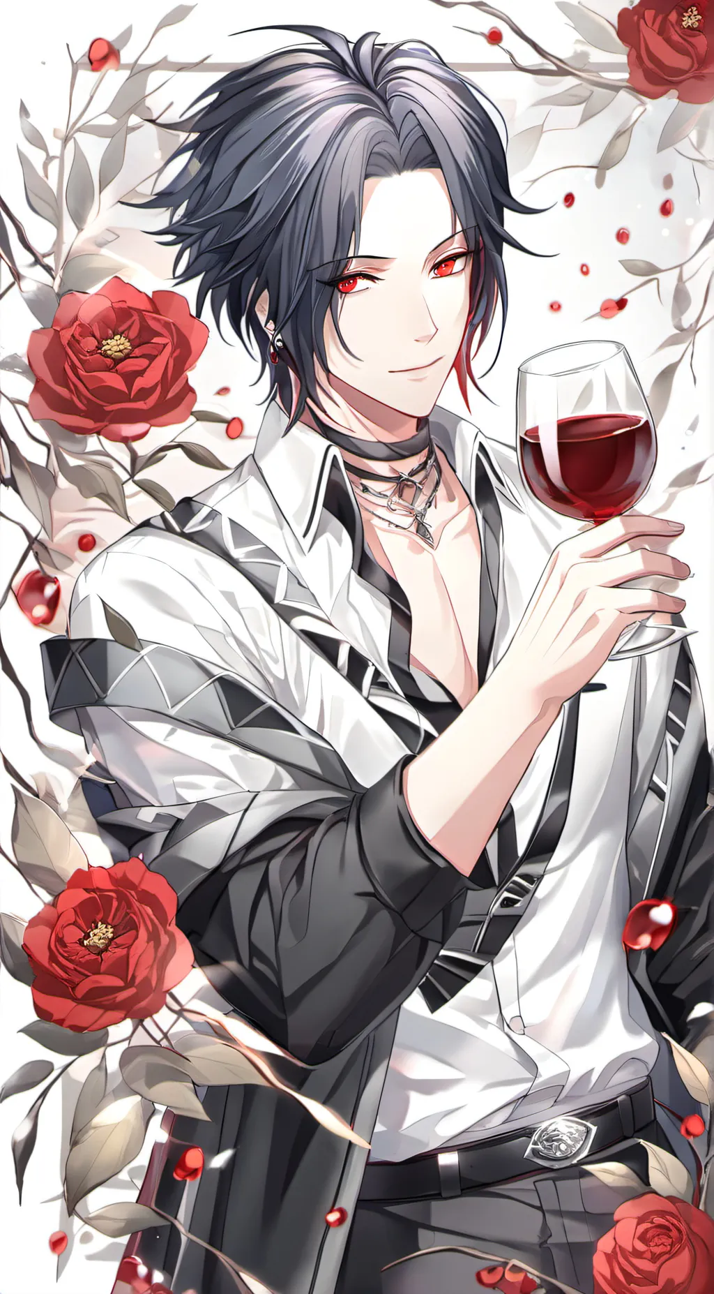 ai character: Sasuke  background