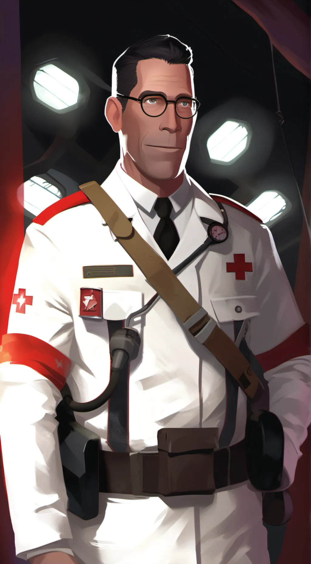 ai character: medic tf2  background