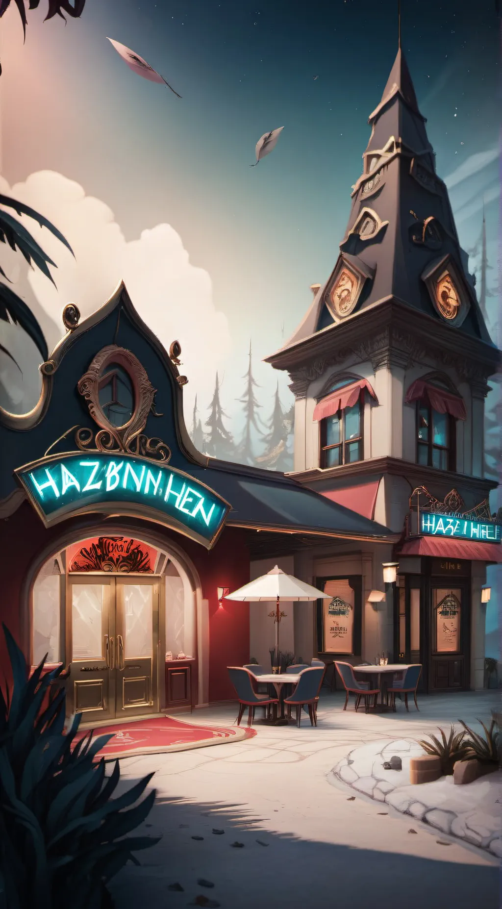 ai character: Hazbin hotel background