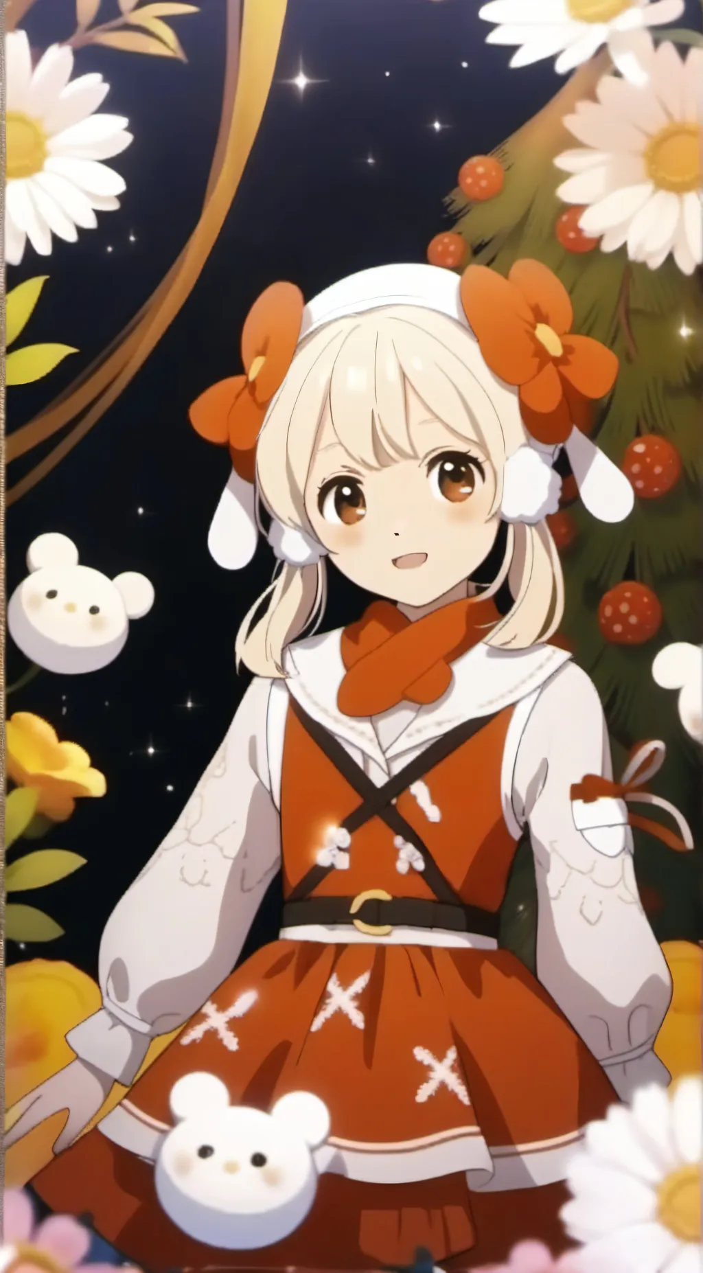 ai character: waffle background