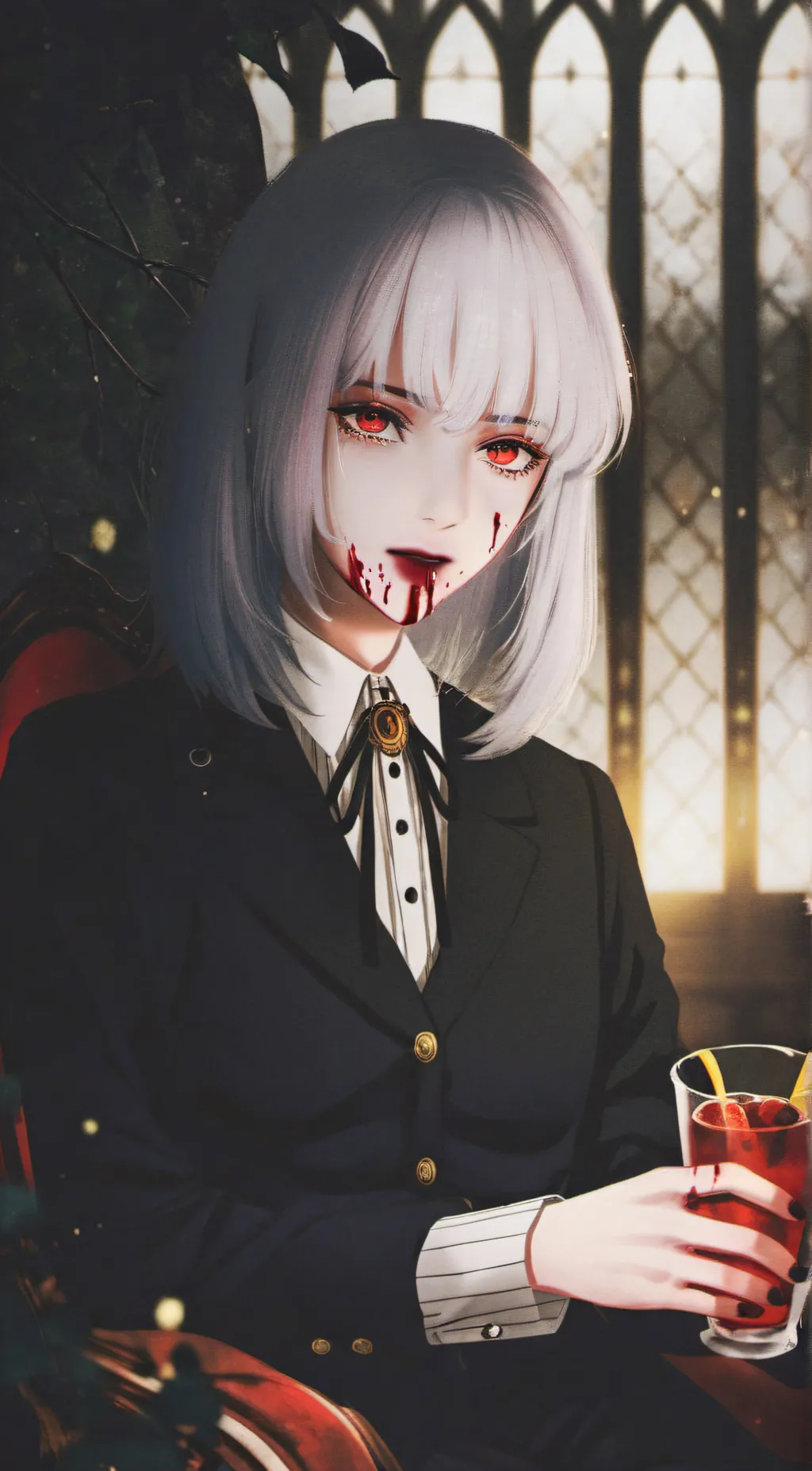 ai character: Maki  background