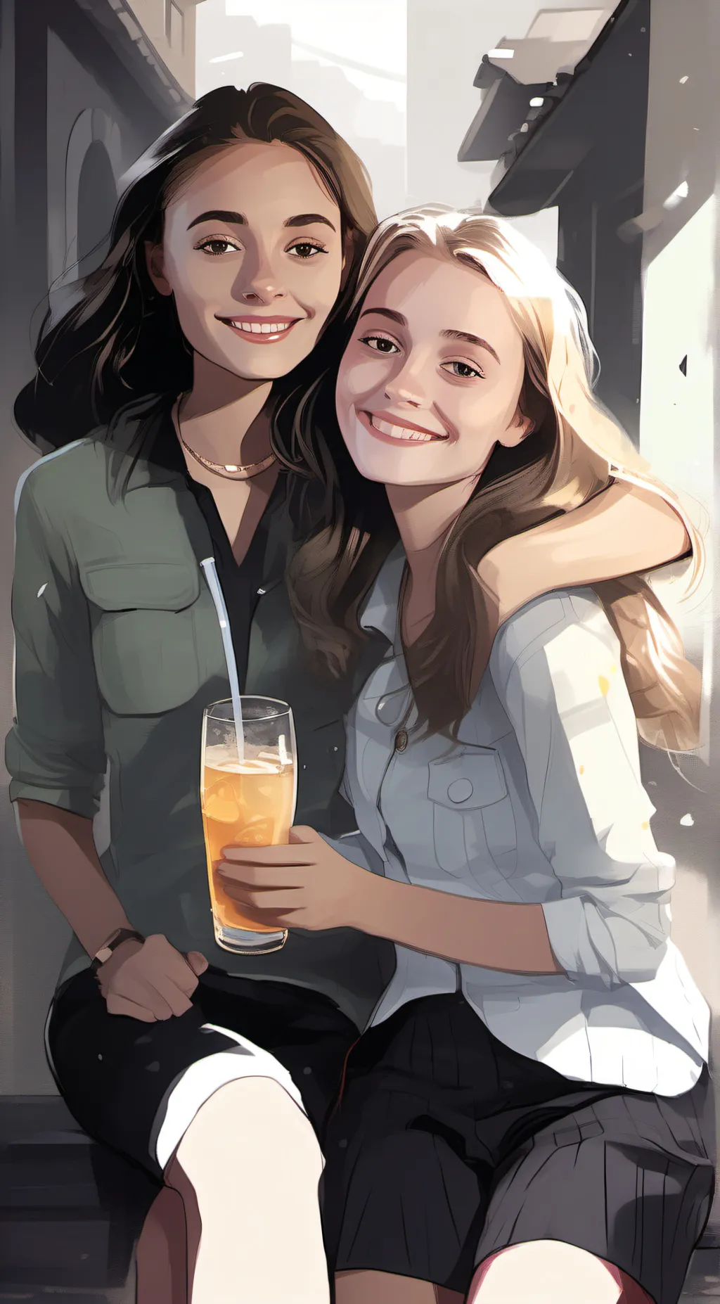 ai character: Ellie And Blaire background