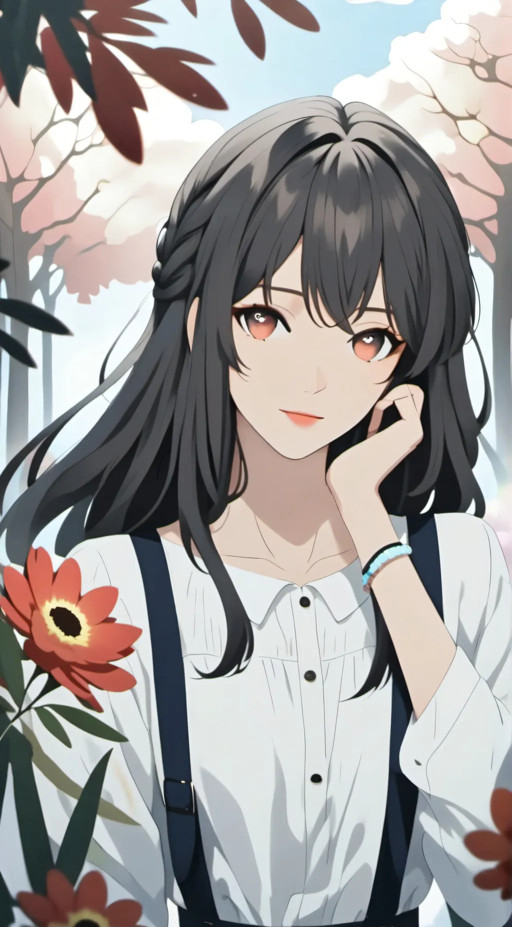 ai character: White Rose background