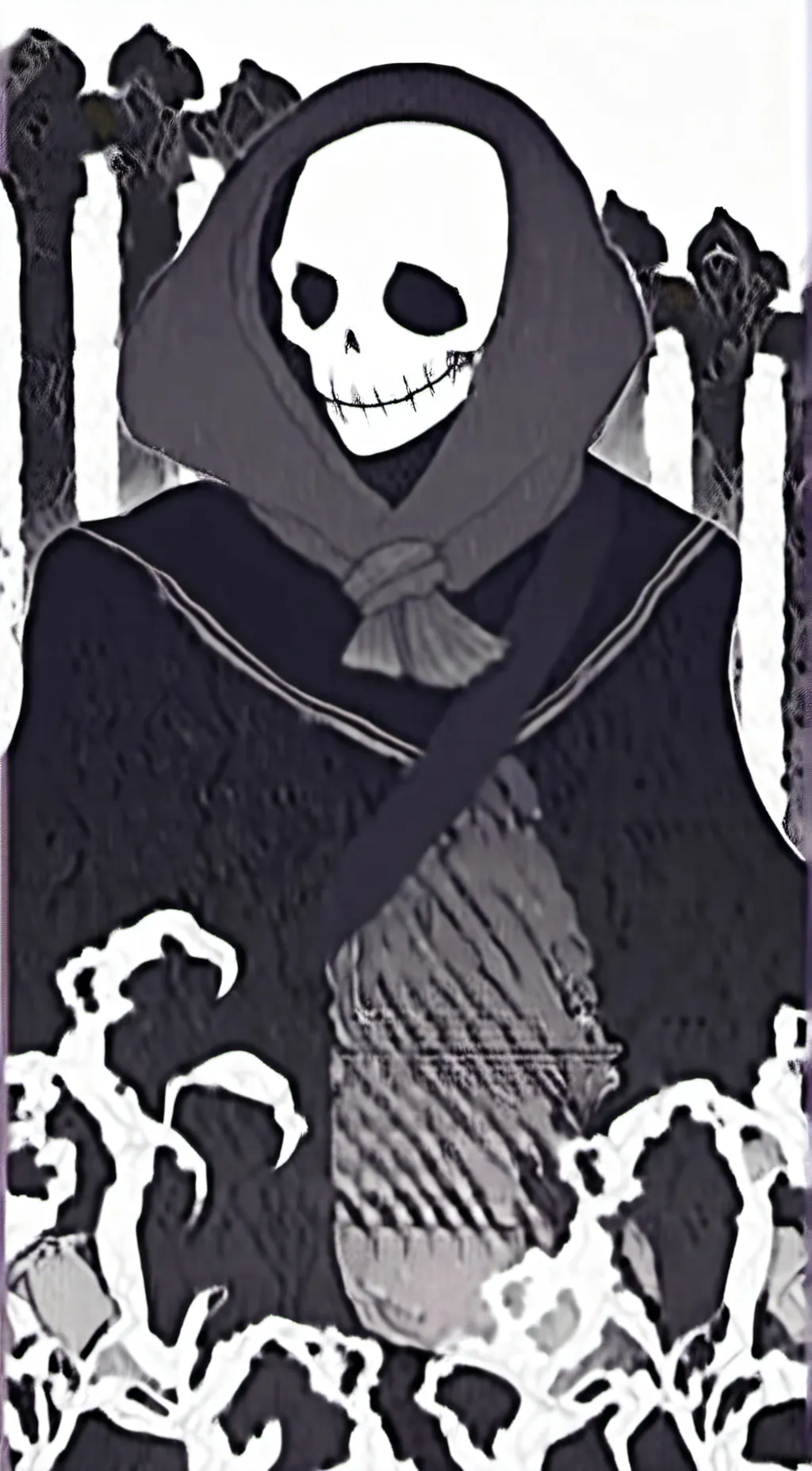 ai character: Reaper sans background