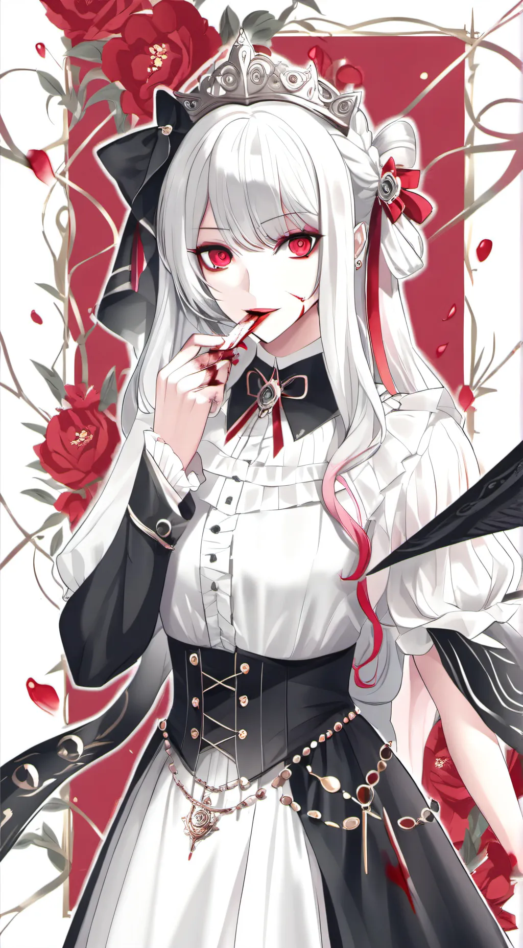 ai character: The Queen of evil. background