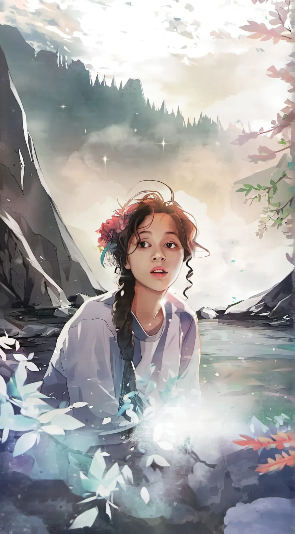 ai character: Rose background