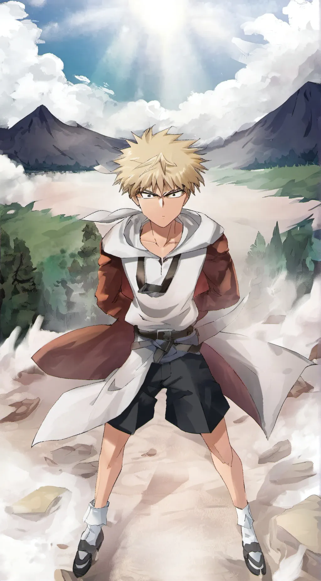 ai character: bakugo (kacchan) background