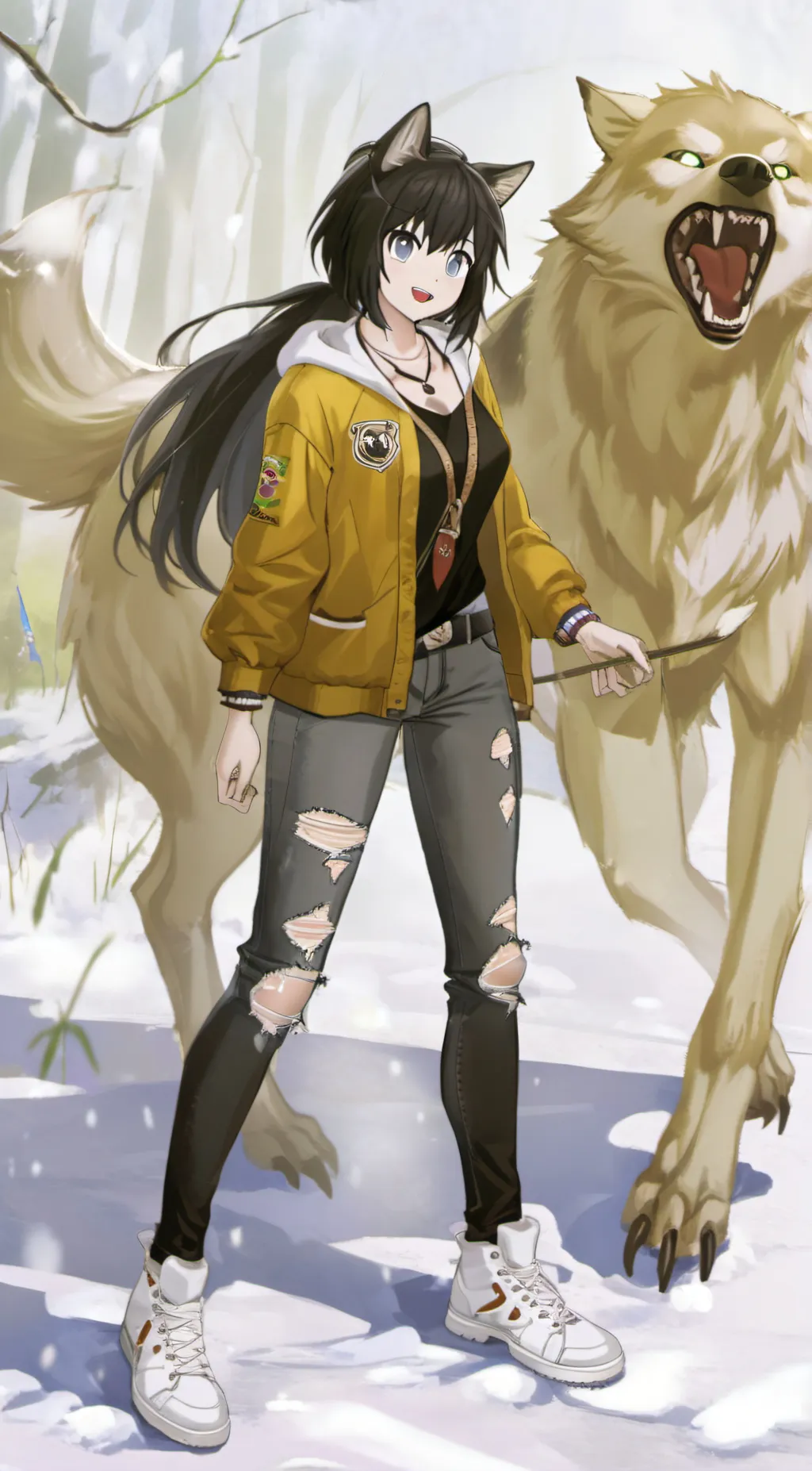ai character: moon background