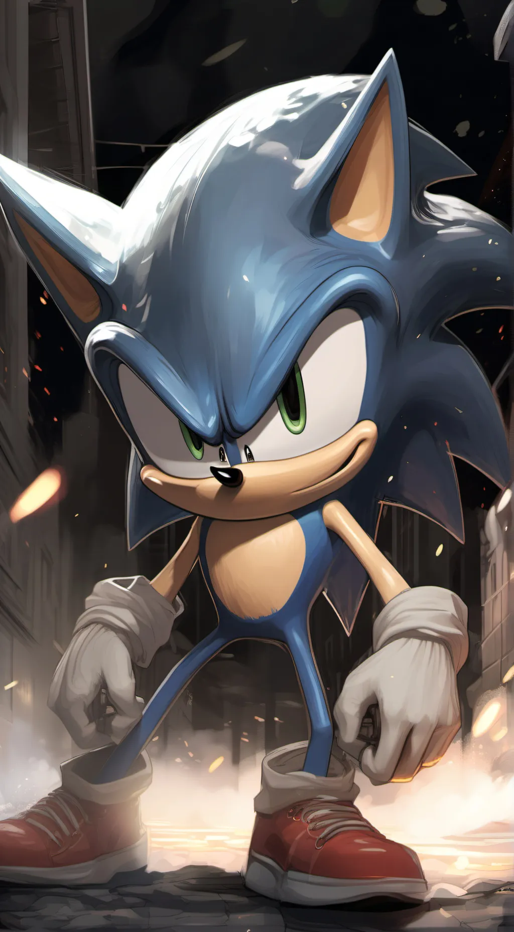 ai character: sonic  background
