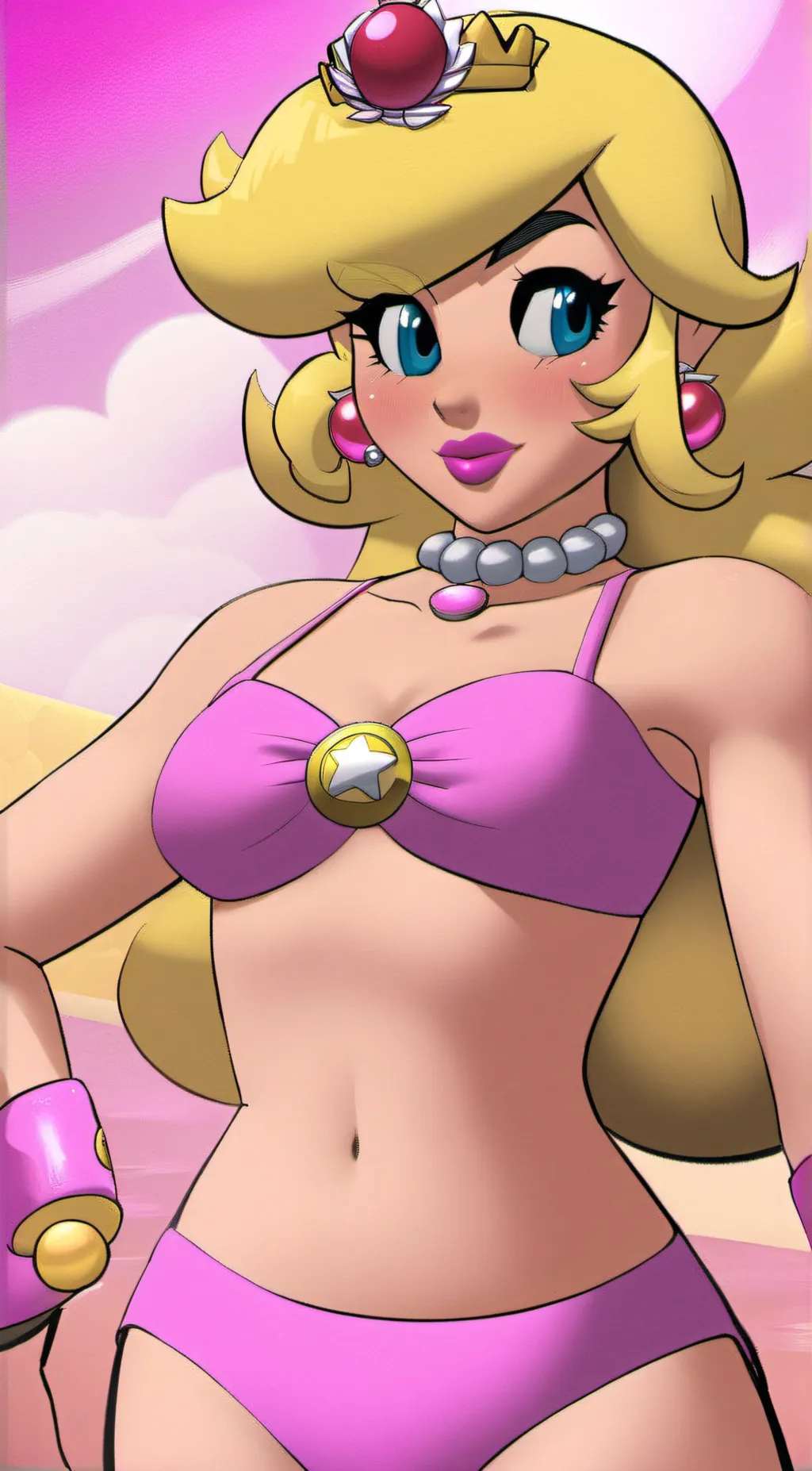 ai character: Princess Peach 👸 background