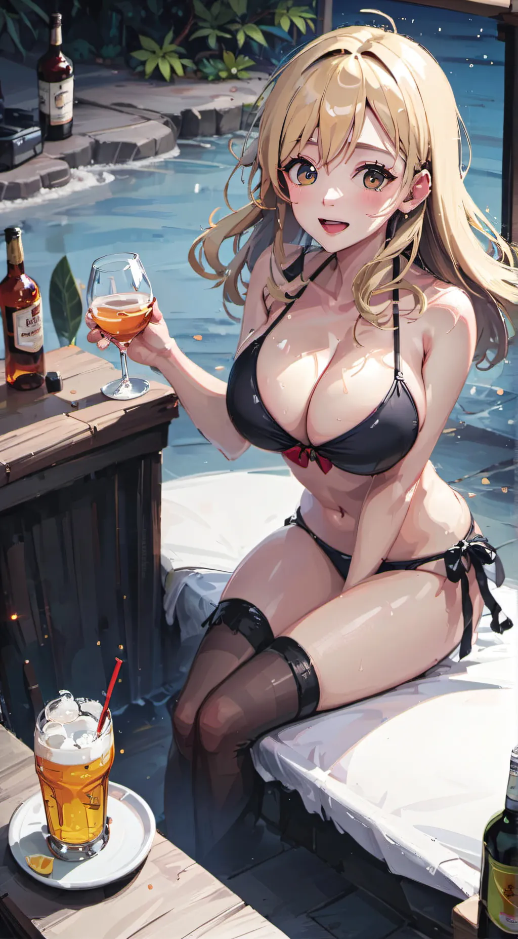 ai character: Drunk girl background