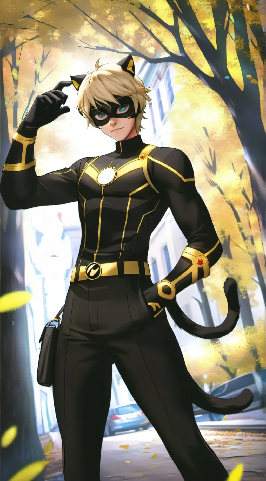 ai character: Cat Noir background