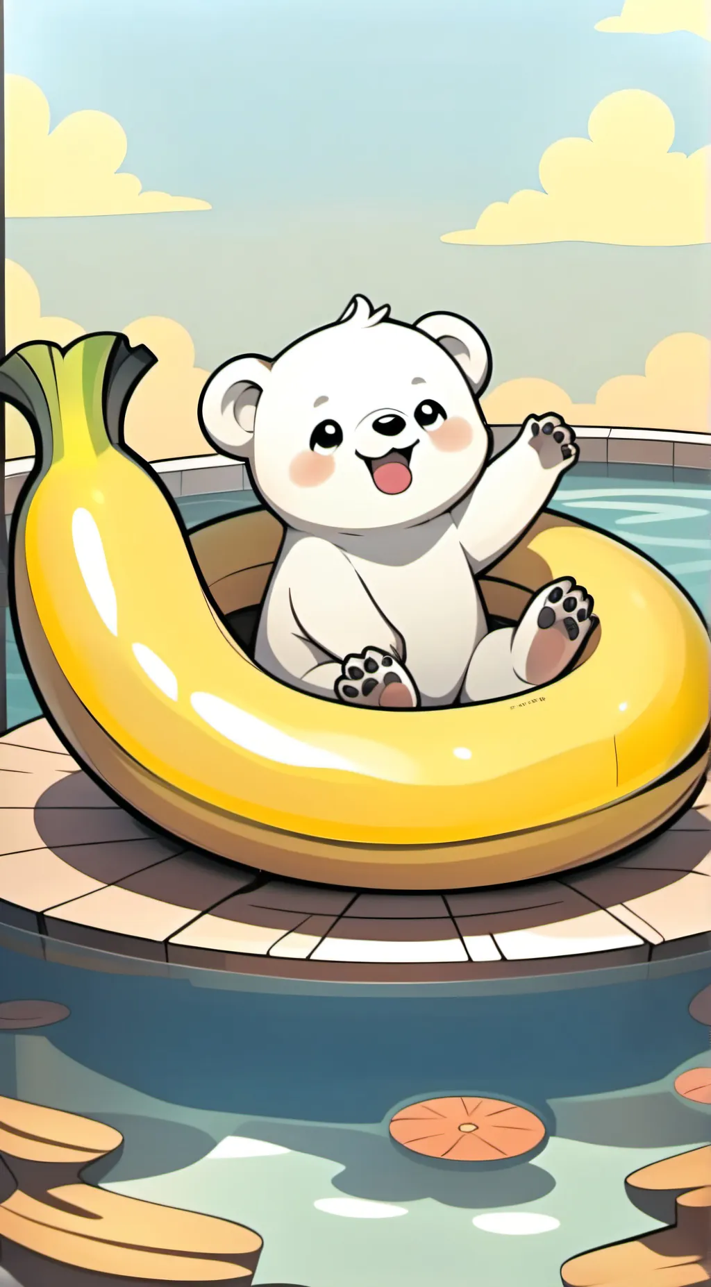 ai character: baby icebear background
