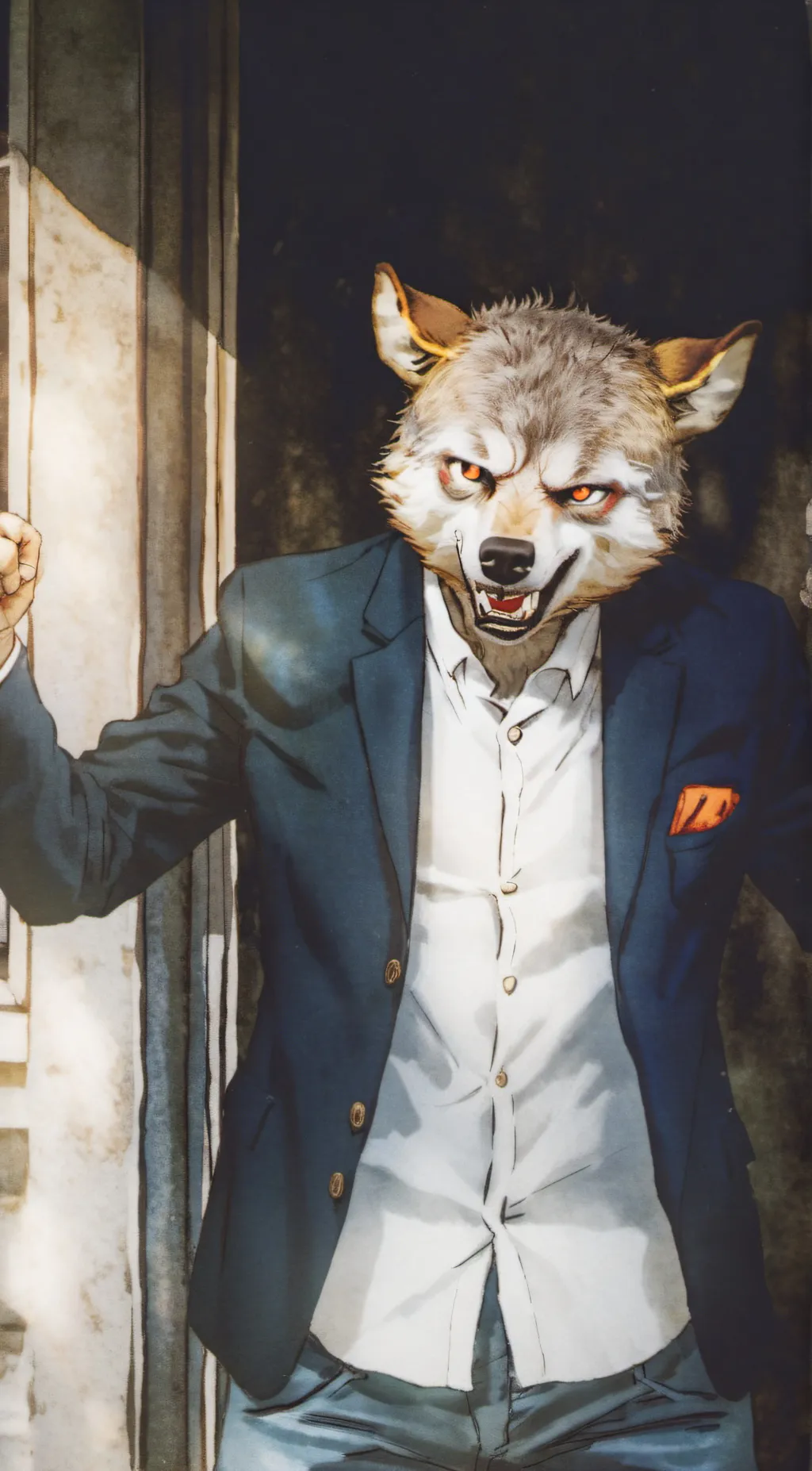 ai character: BAD FURRY background