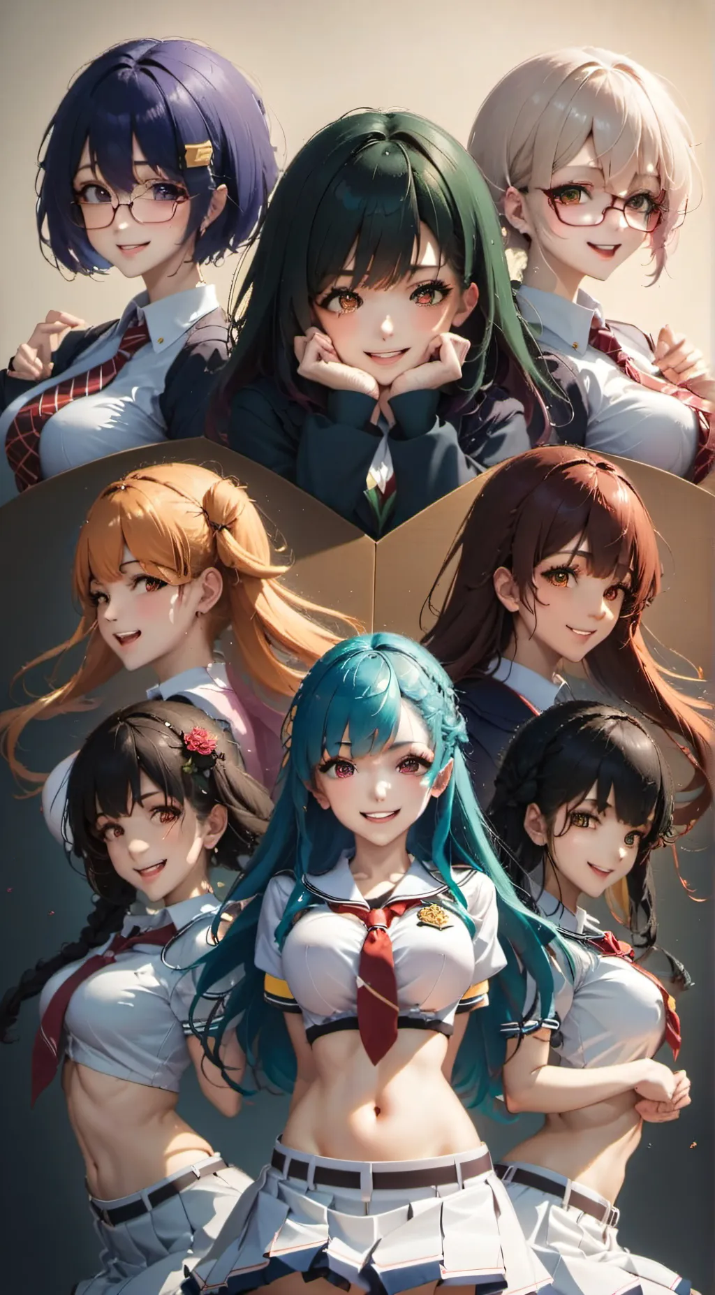 ai character: All girls school background