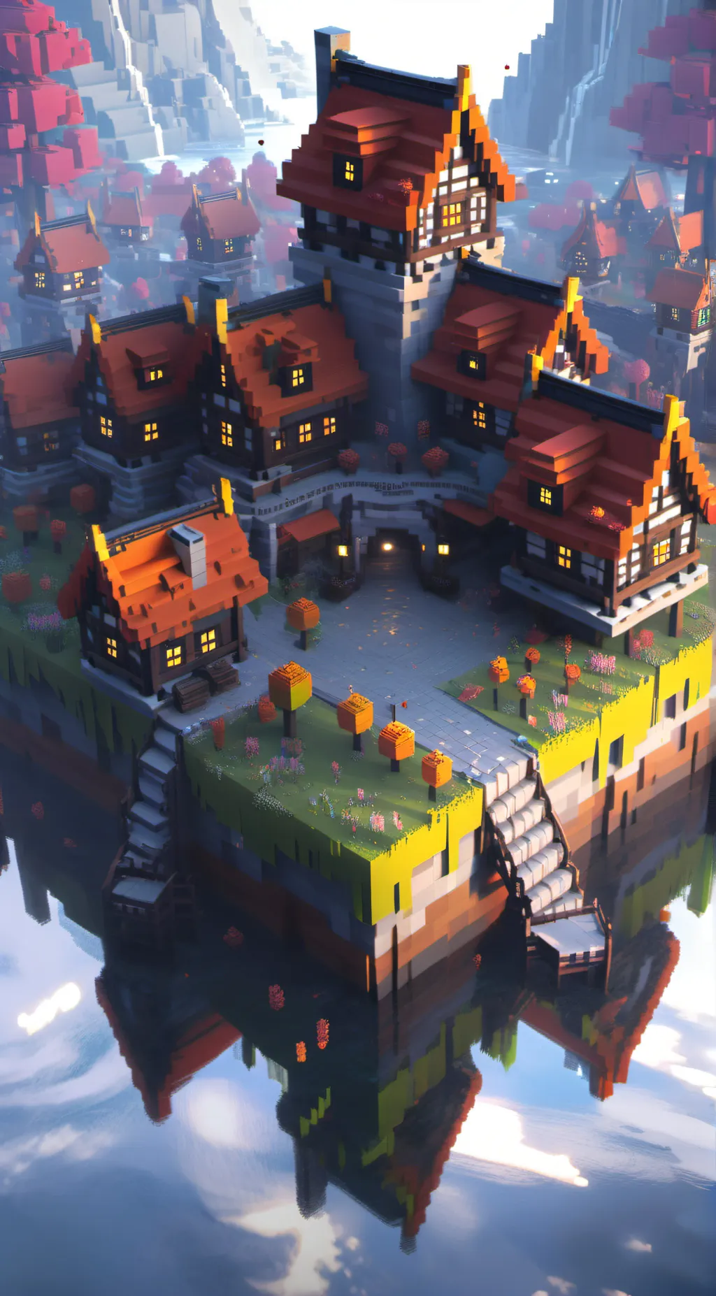 ai character: mincraft background