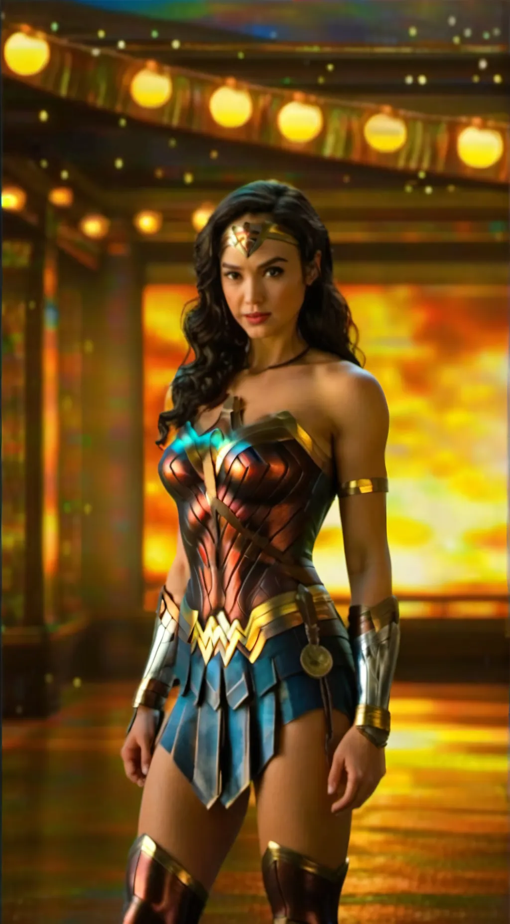 ai character: Wonder Woman  background
