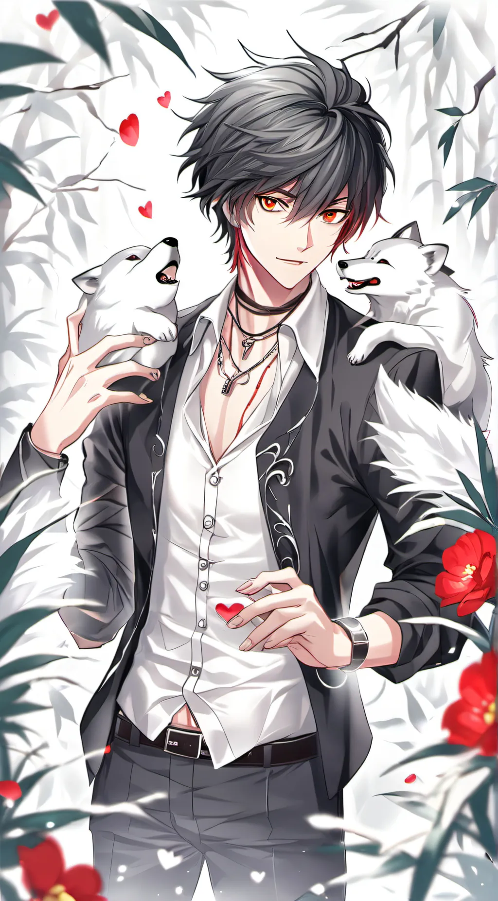 ai character: Wolf boy background