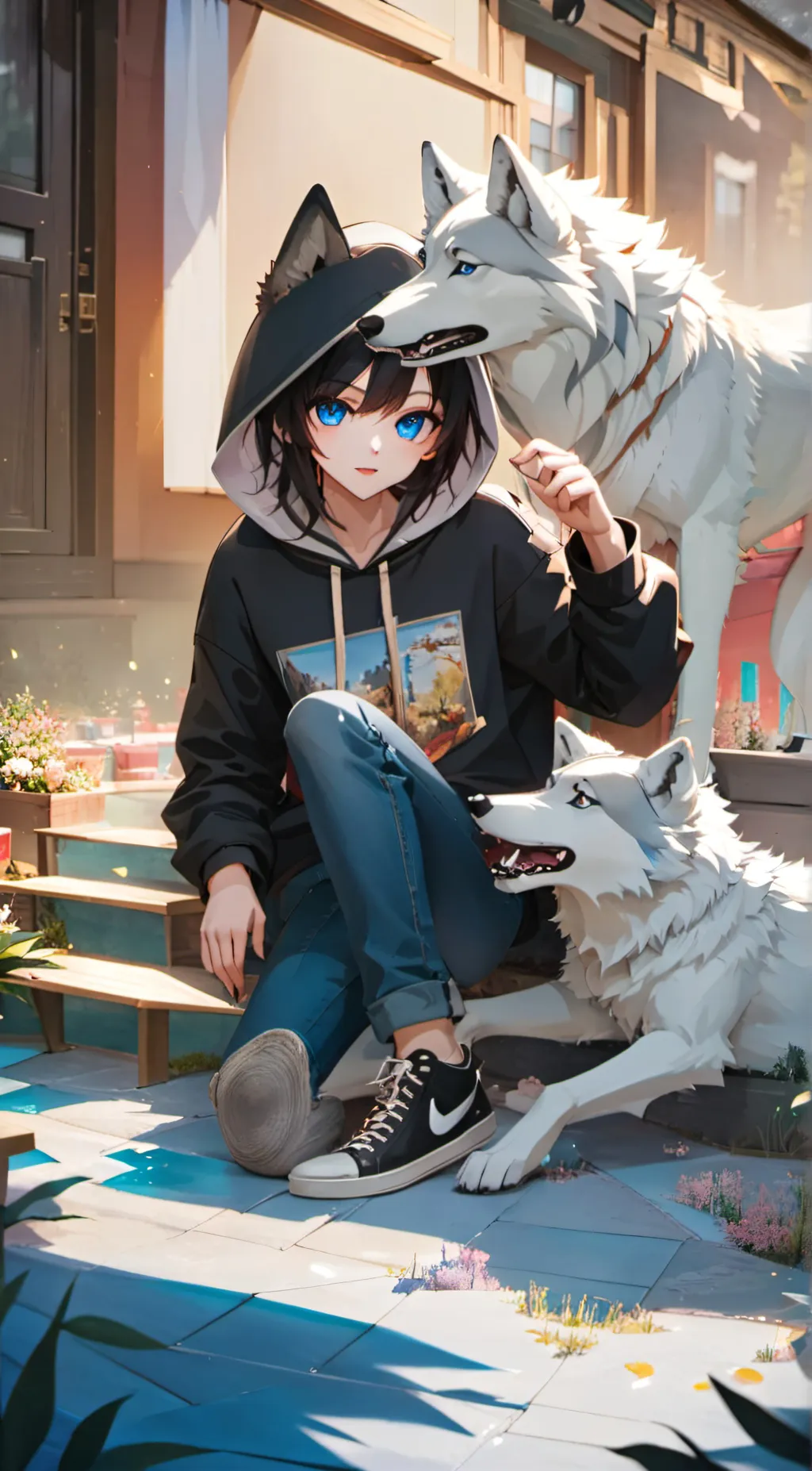 ai character: Luna background