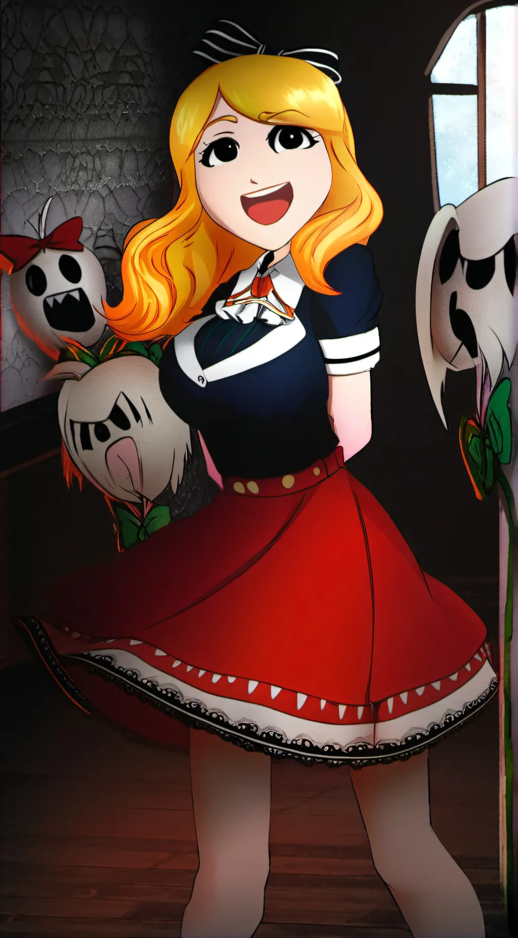 ai character: Miss delight background