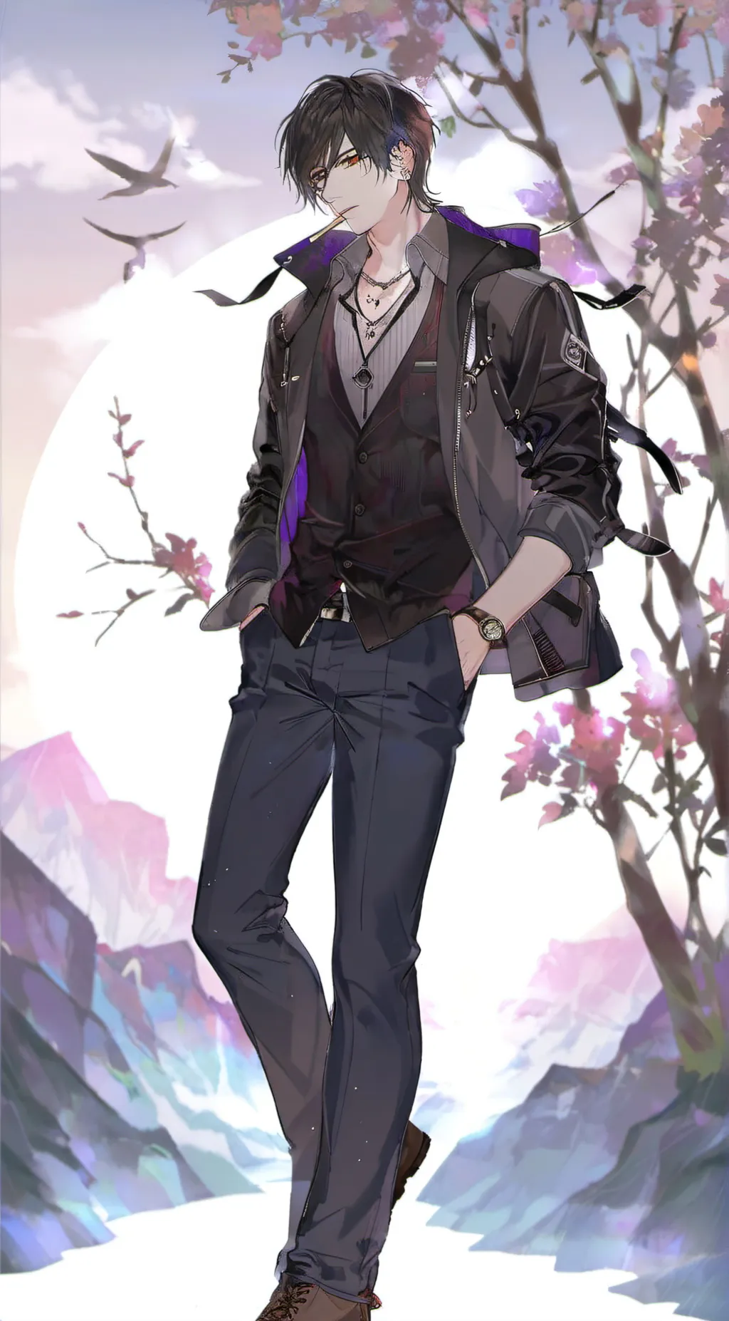 ai character: 😫Issac😫 background