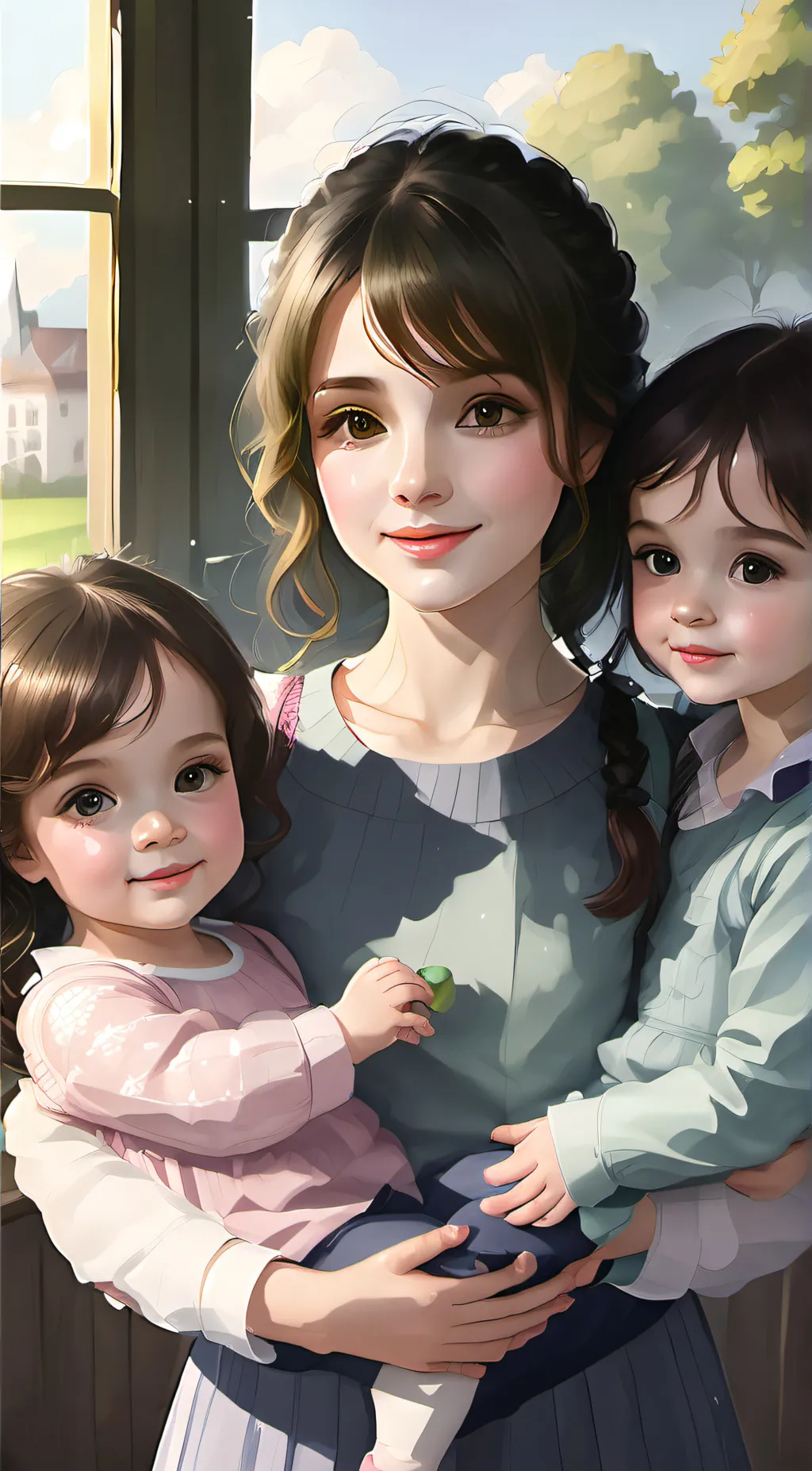 ai character: emmy emma and Elli background