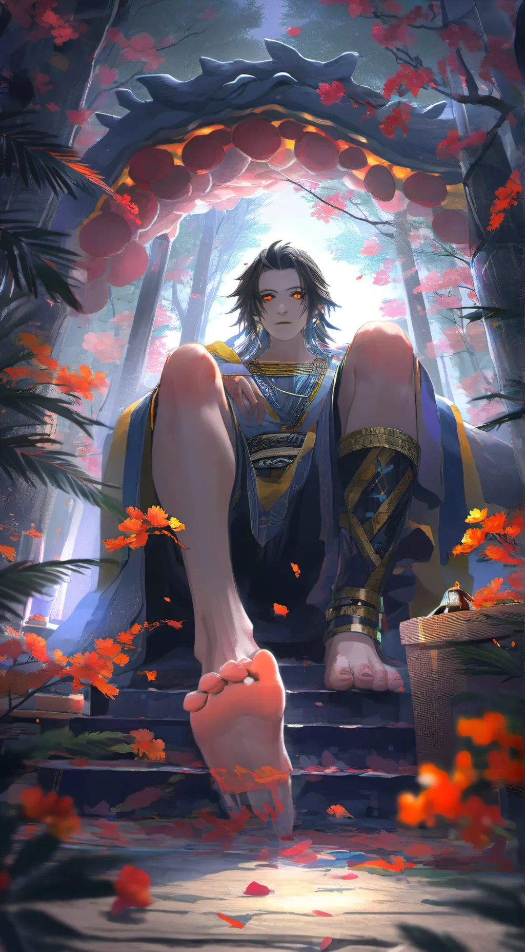 ai character: Feet forever  background