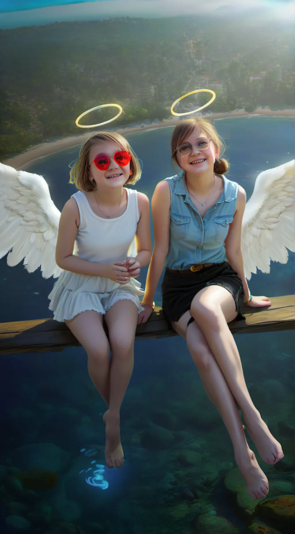 ai character: Angel Amd Demola background