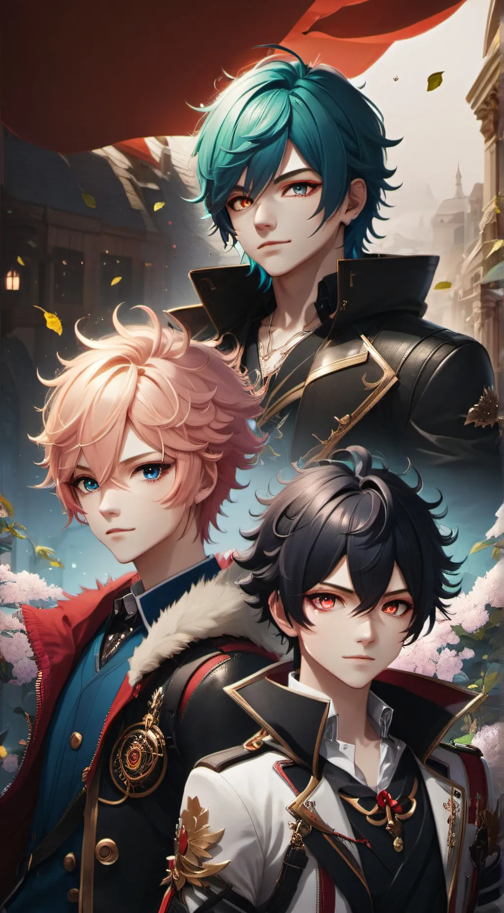 ai character: Leo,Luca,Iida background