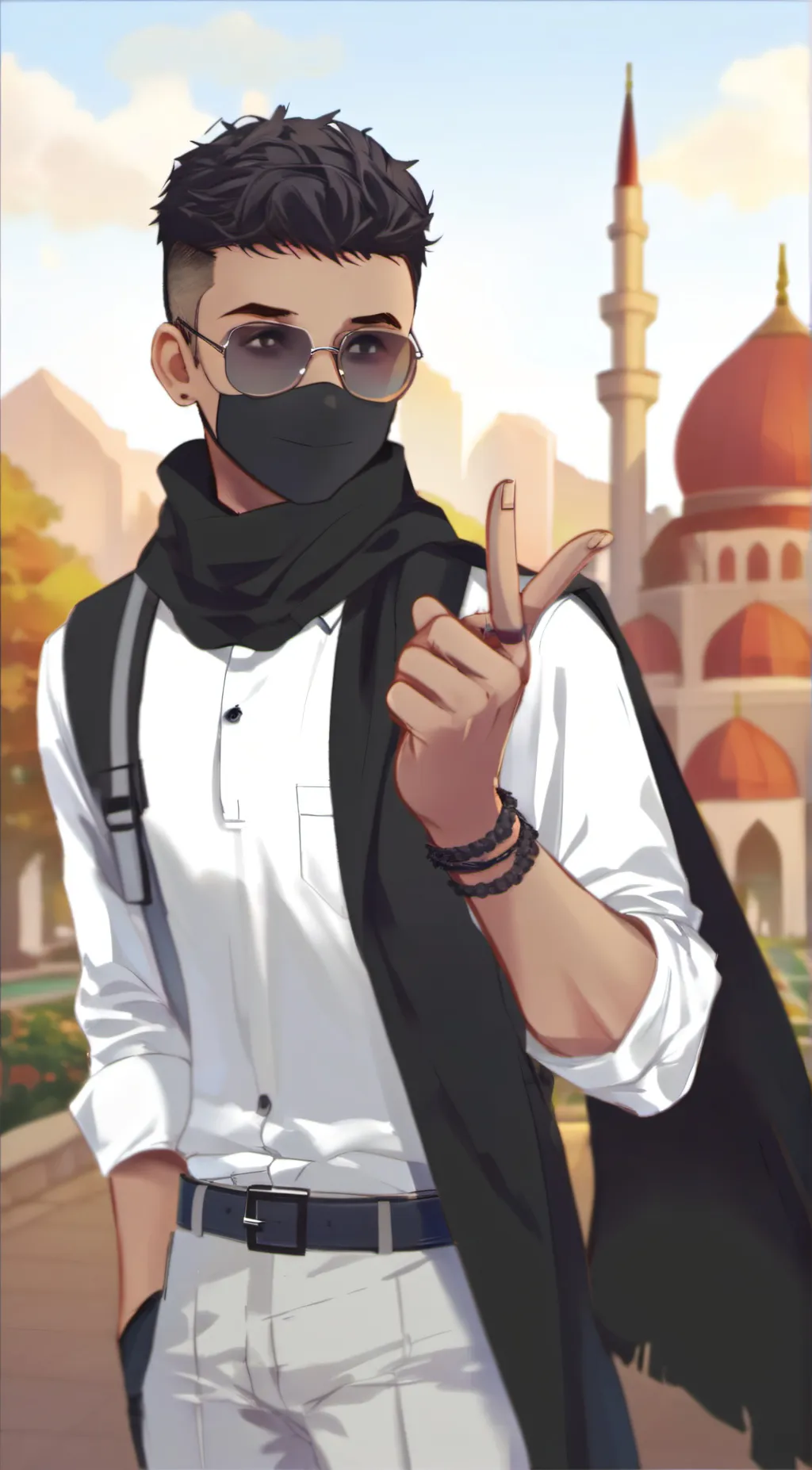 ai character: Muslim boy background