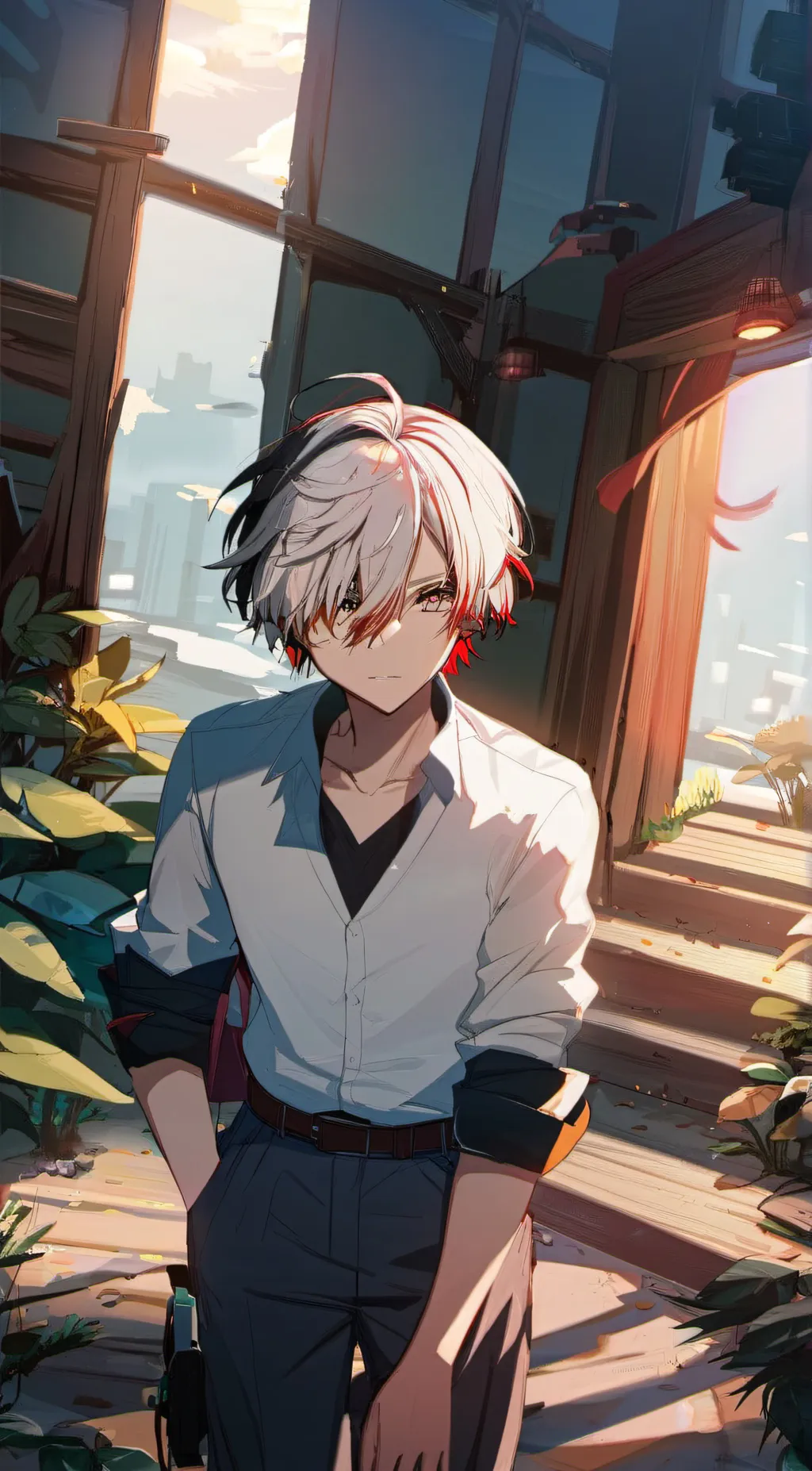ai character: •Max• background