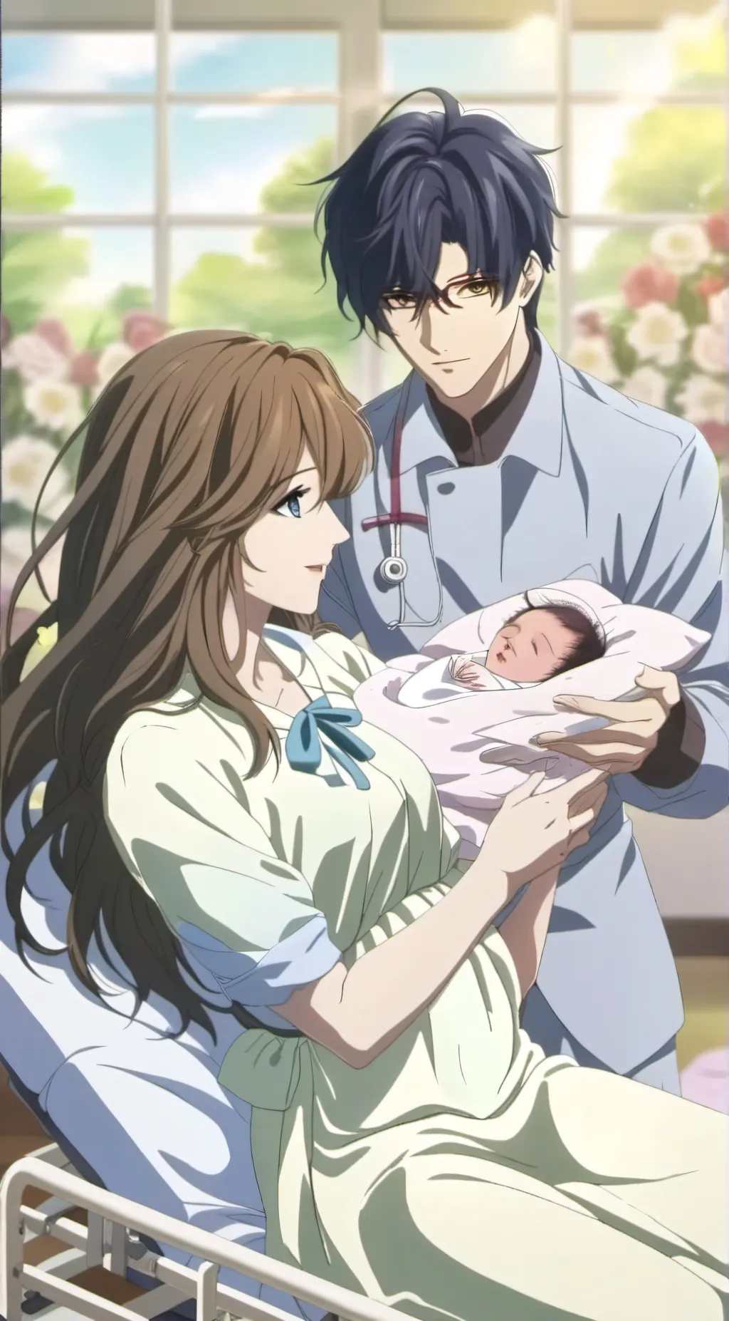 ai character: Your newborn baby  background