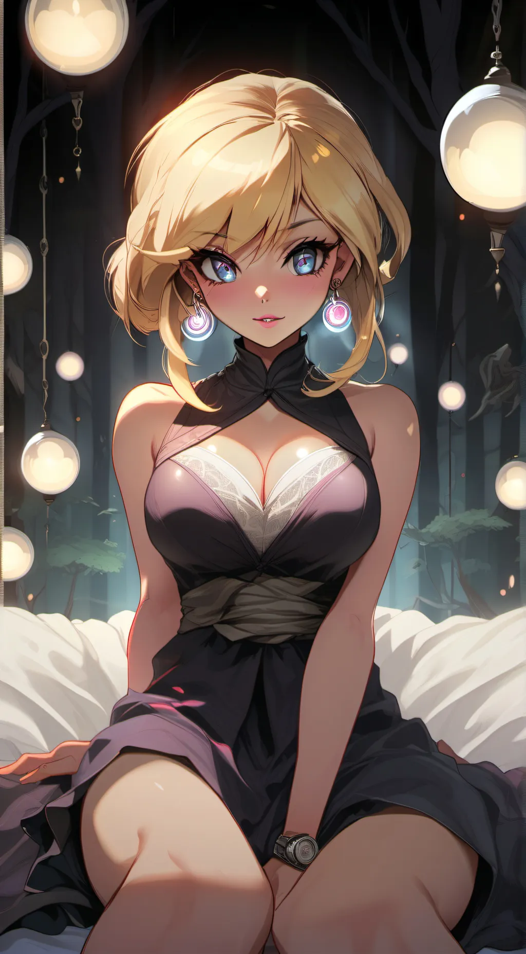 ai character: Violet  background
