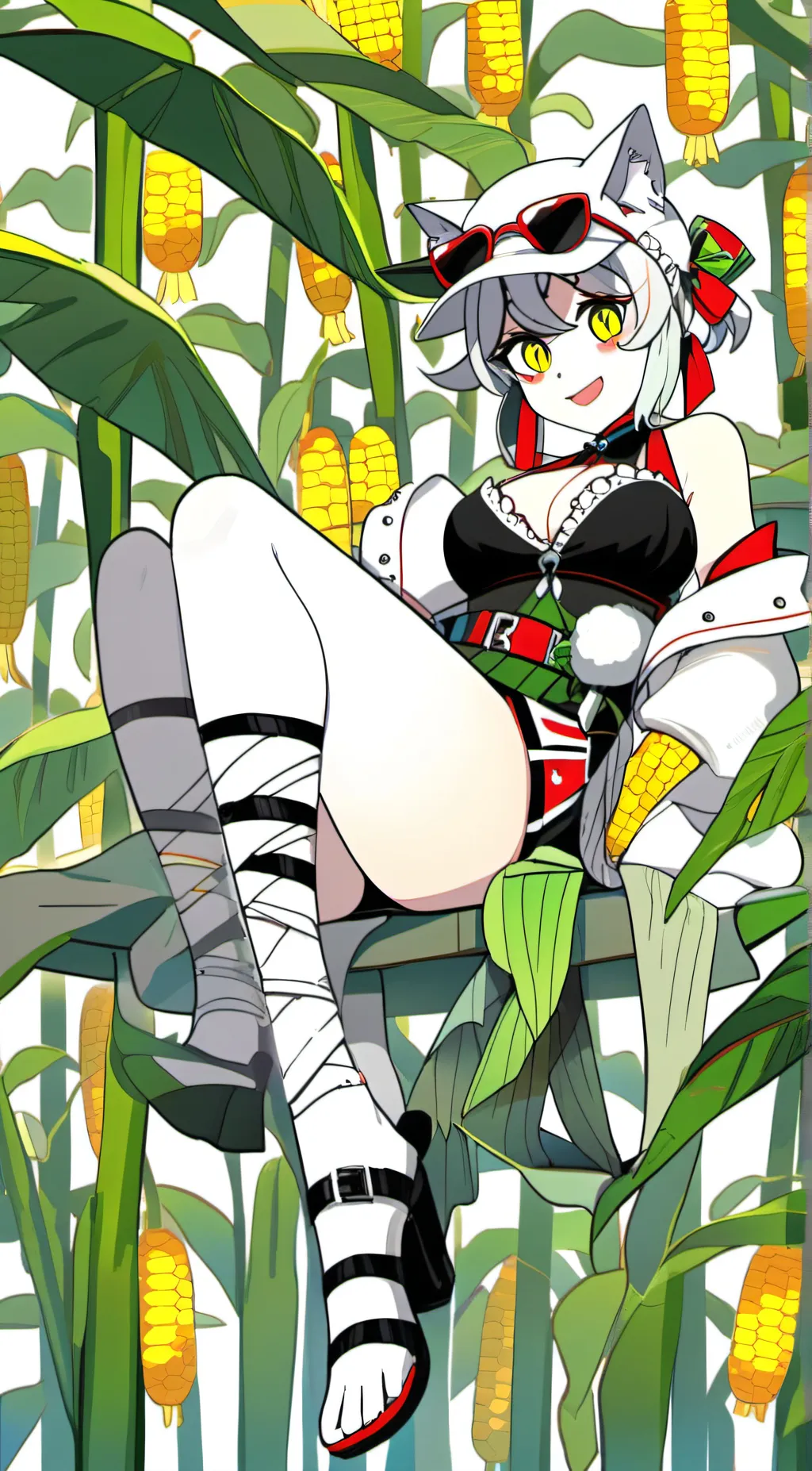 ai character: CornCat background