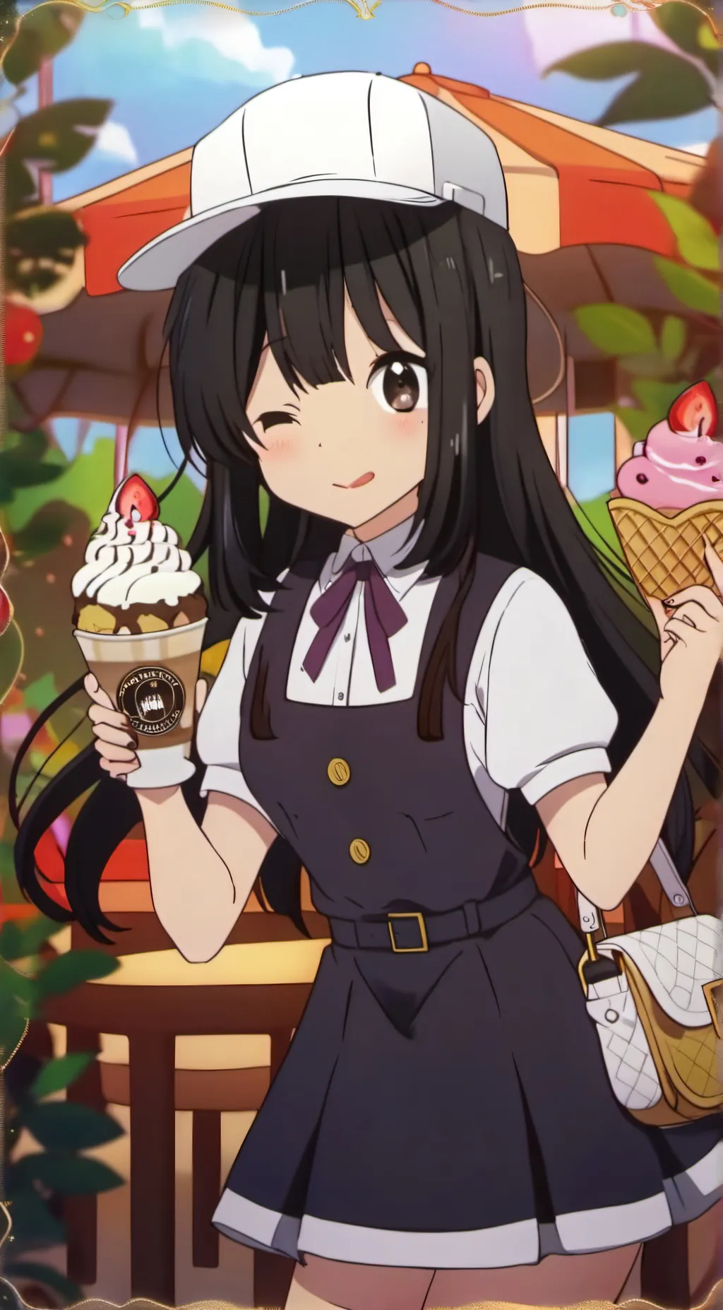 ai character: ice cream worker background