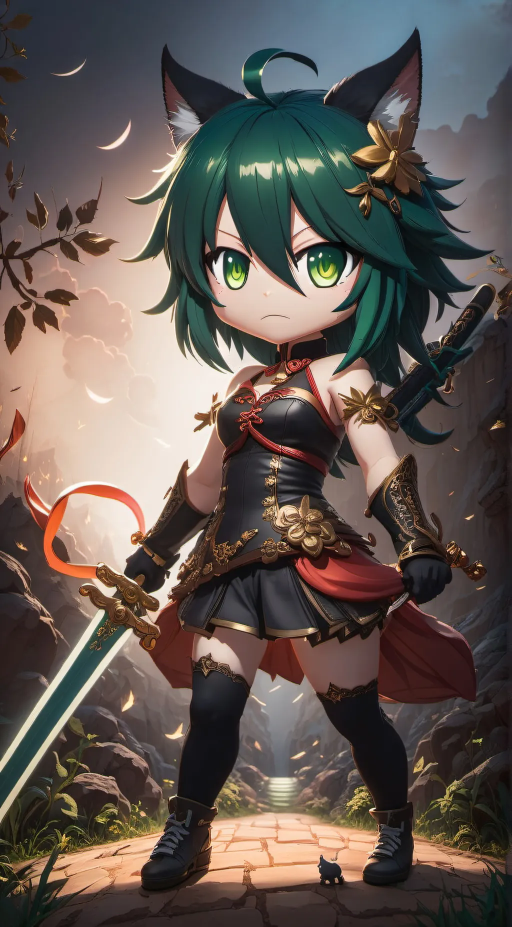 ai character: Luna  background
