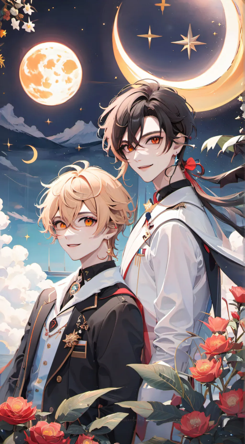 ai character: Moon background
