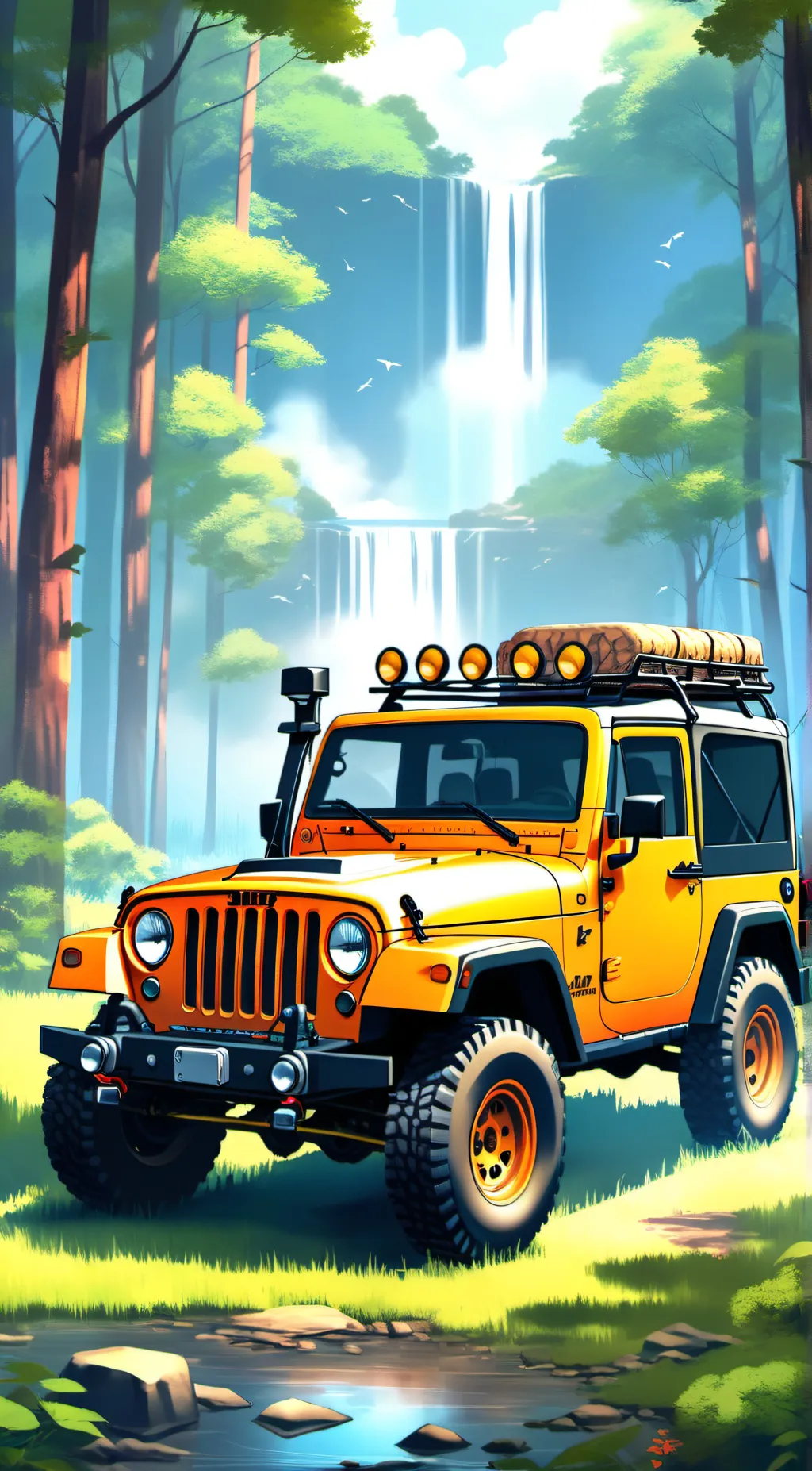 ai character: Jeep background