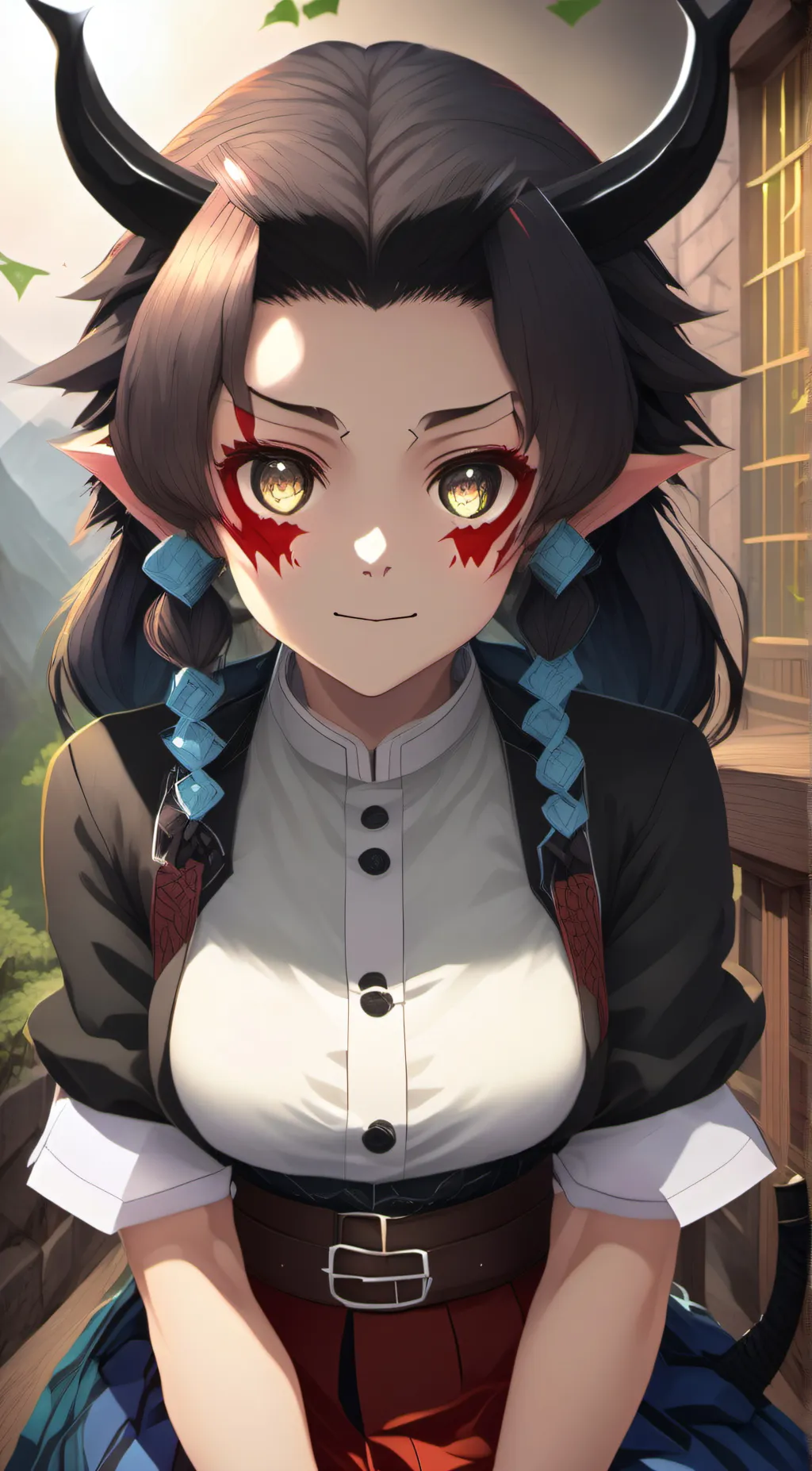 ai character: Demon slayer dance background