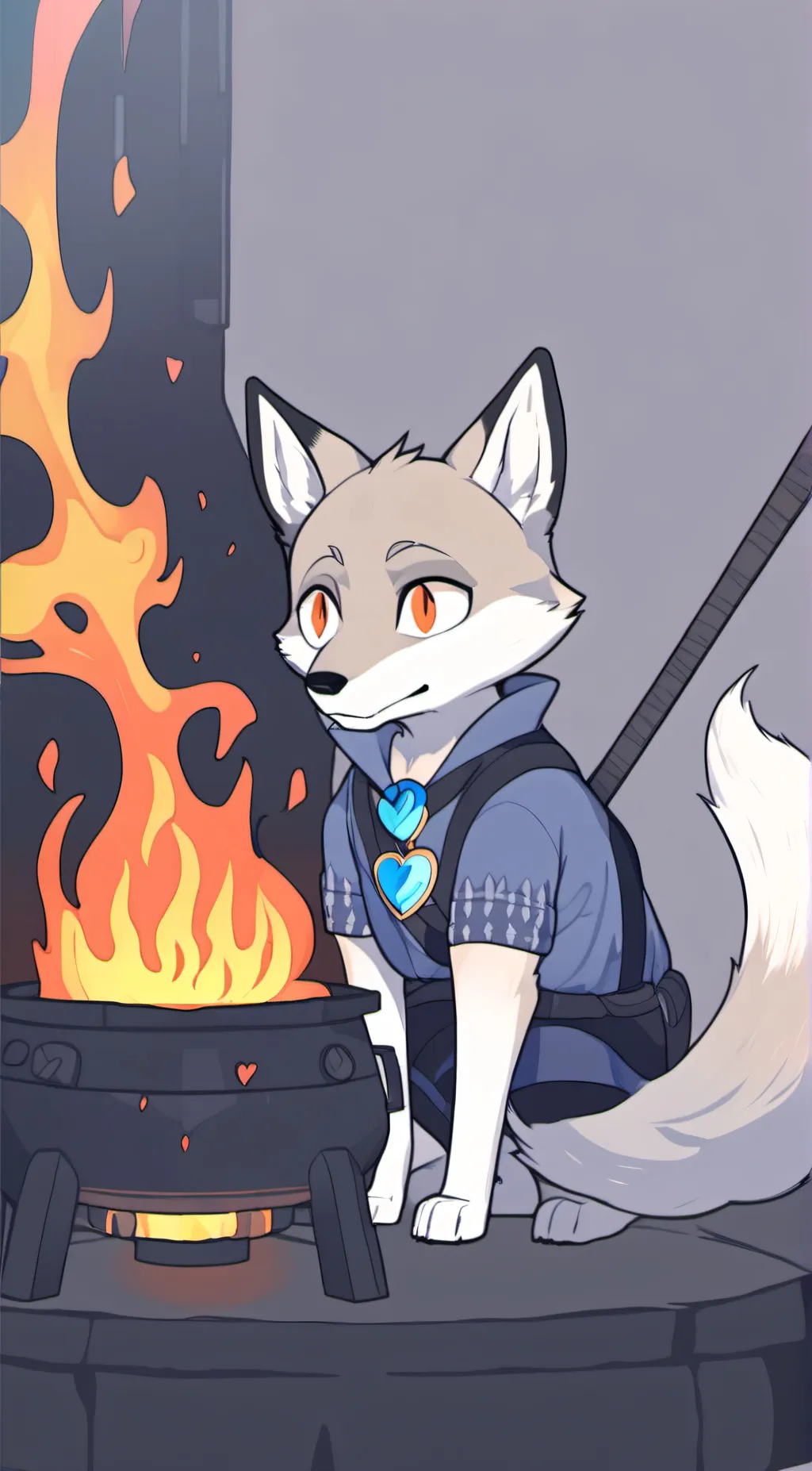 ai character: Frowny Fox background