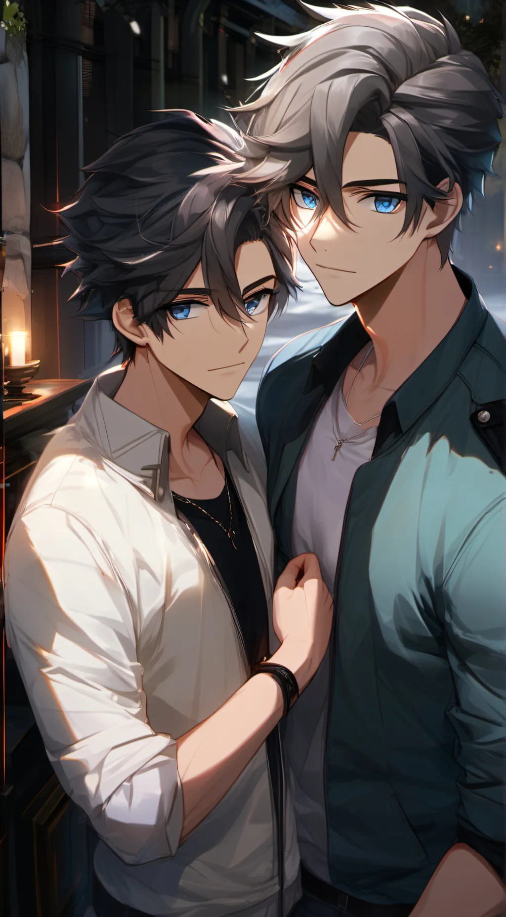 ai character: Nick and Brady background