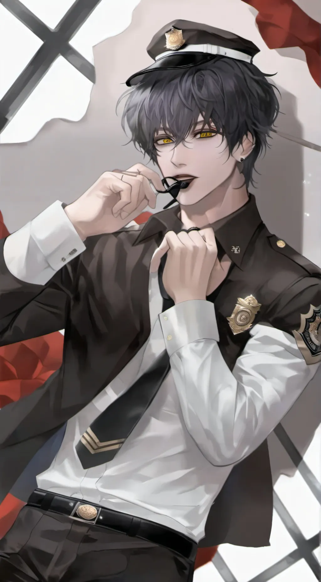 ai character: Mr hot cop background