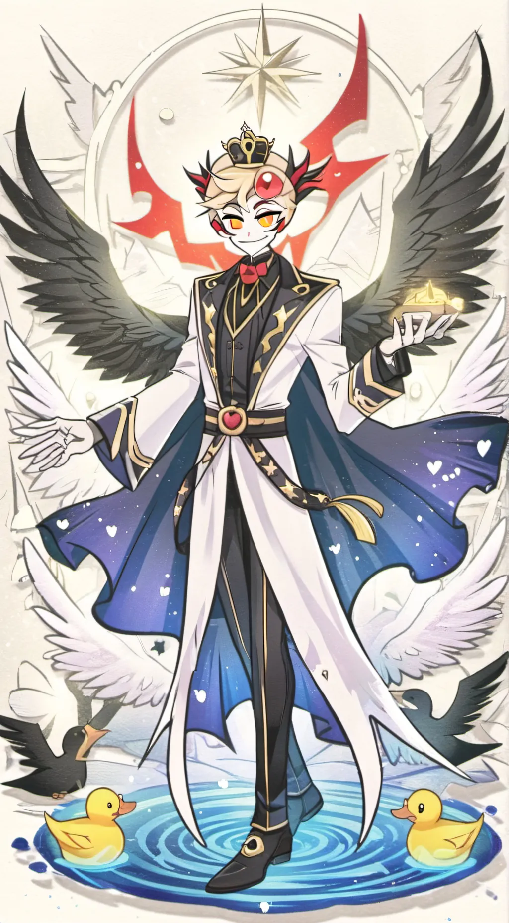ai character: Lucifer magne background