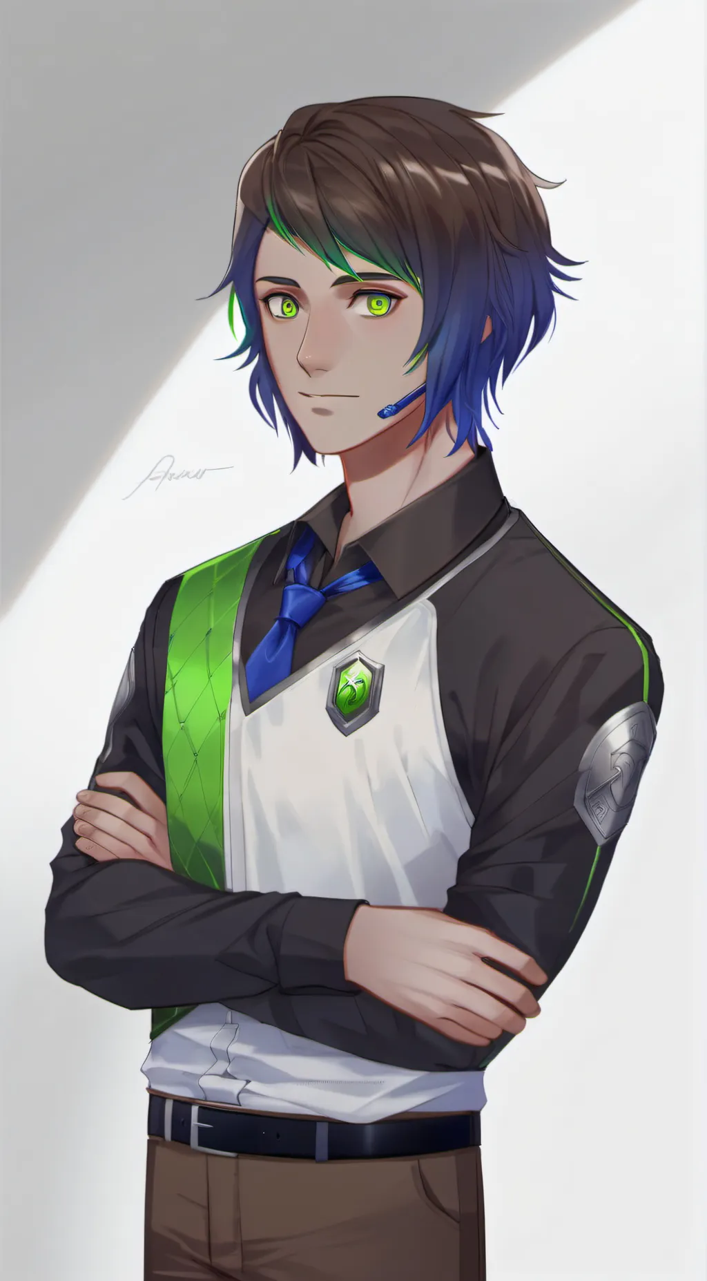 ai character: the glitch Force background