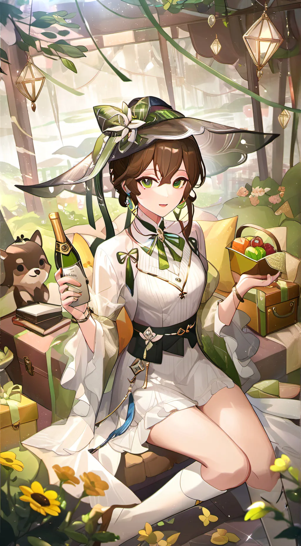 ai character: shine background