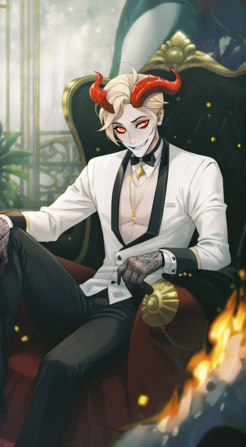 ai character: Lucifer Magne background