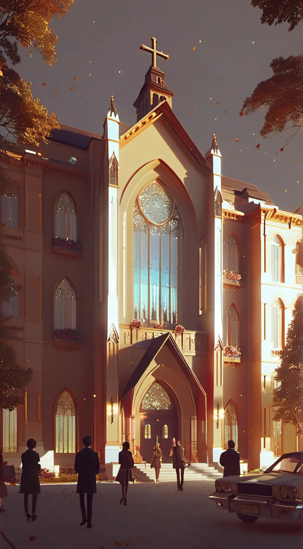 ai character: Church  background