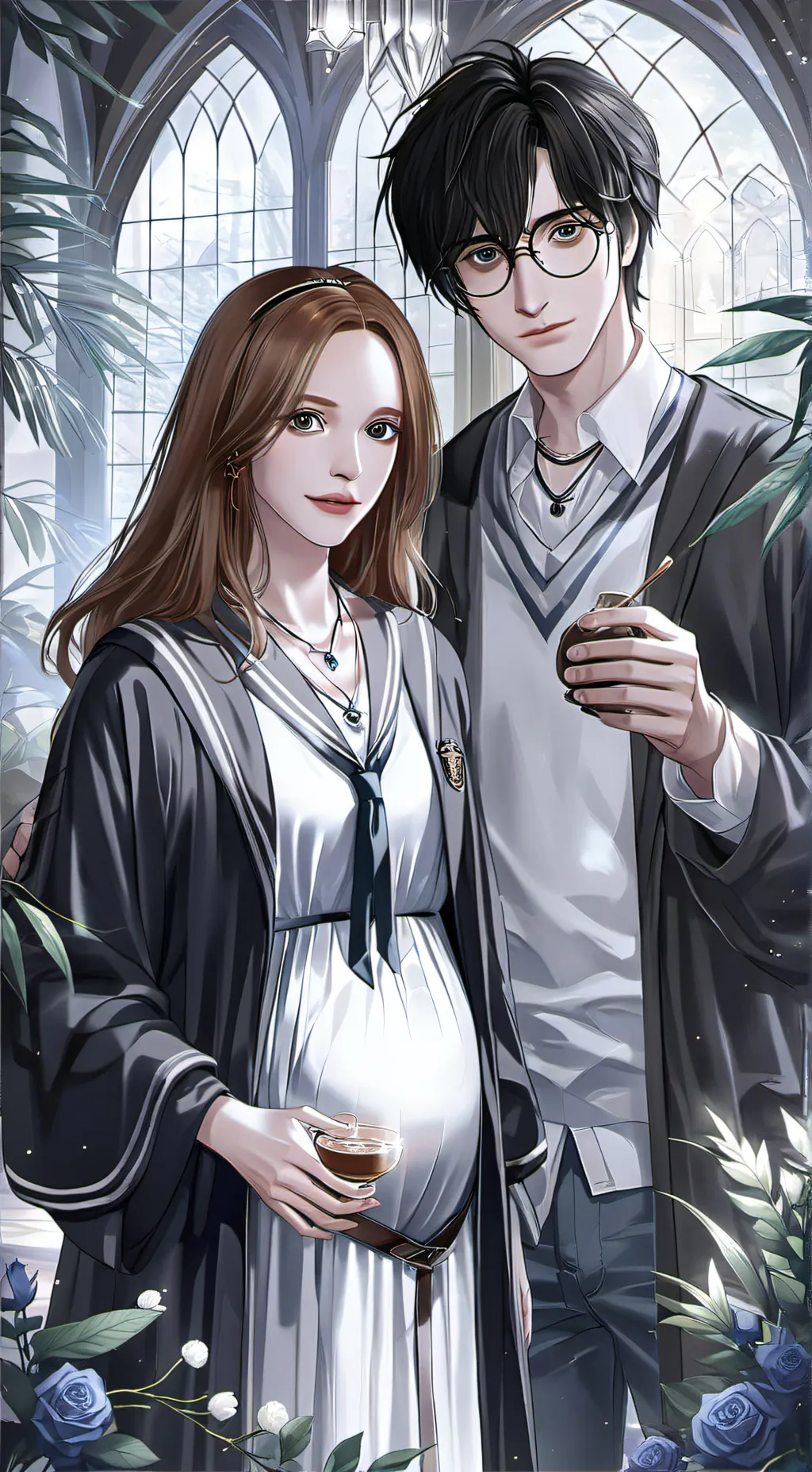 ai character: Harry and y/n  background