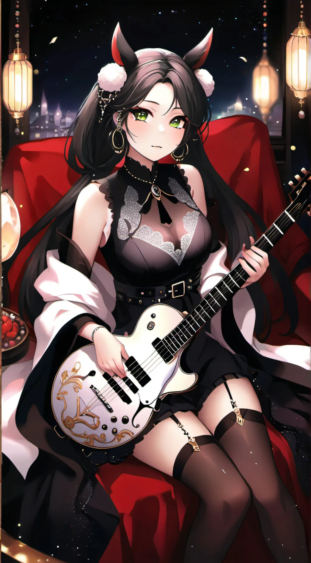 ai character: sexy black background